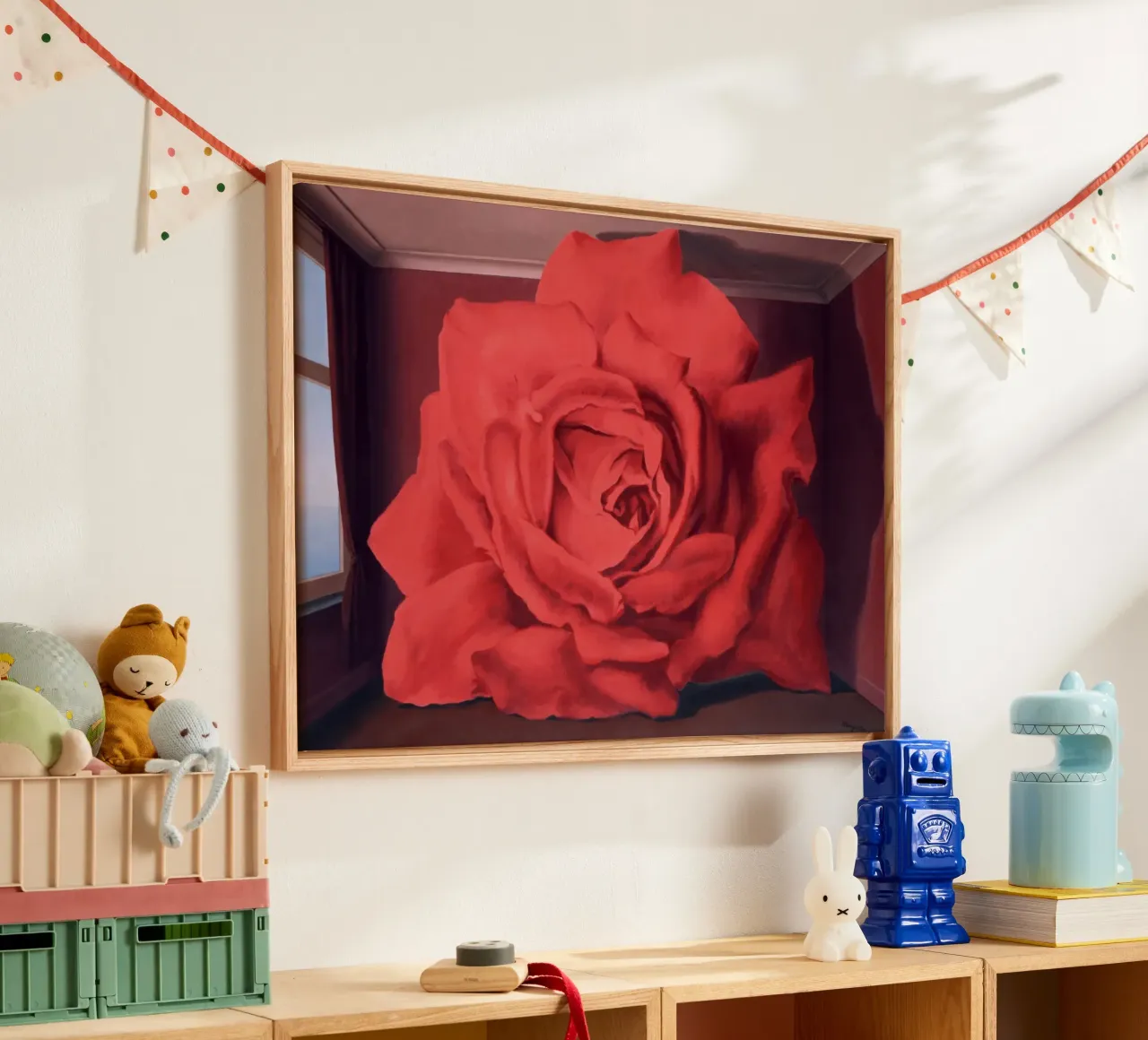 Le Tombeau des Lutteurs La tomba dei lottatori Magritte tela con Cornice a cassetta da Classic Art Prints