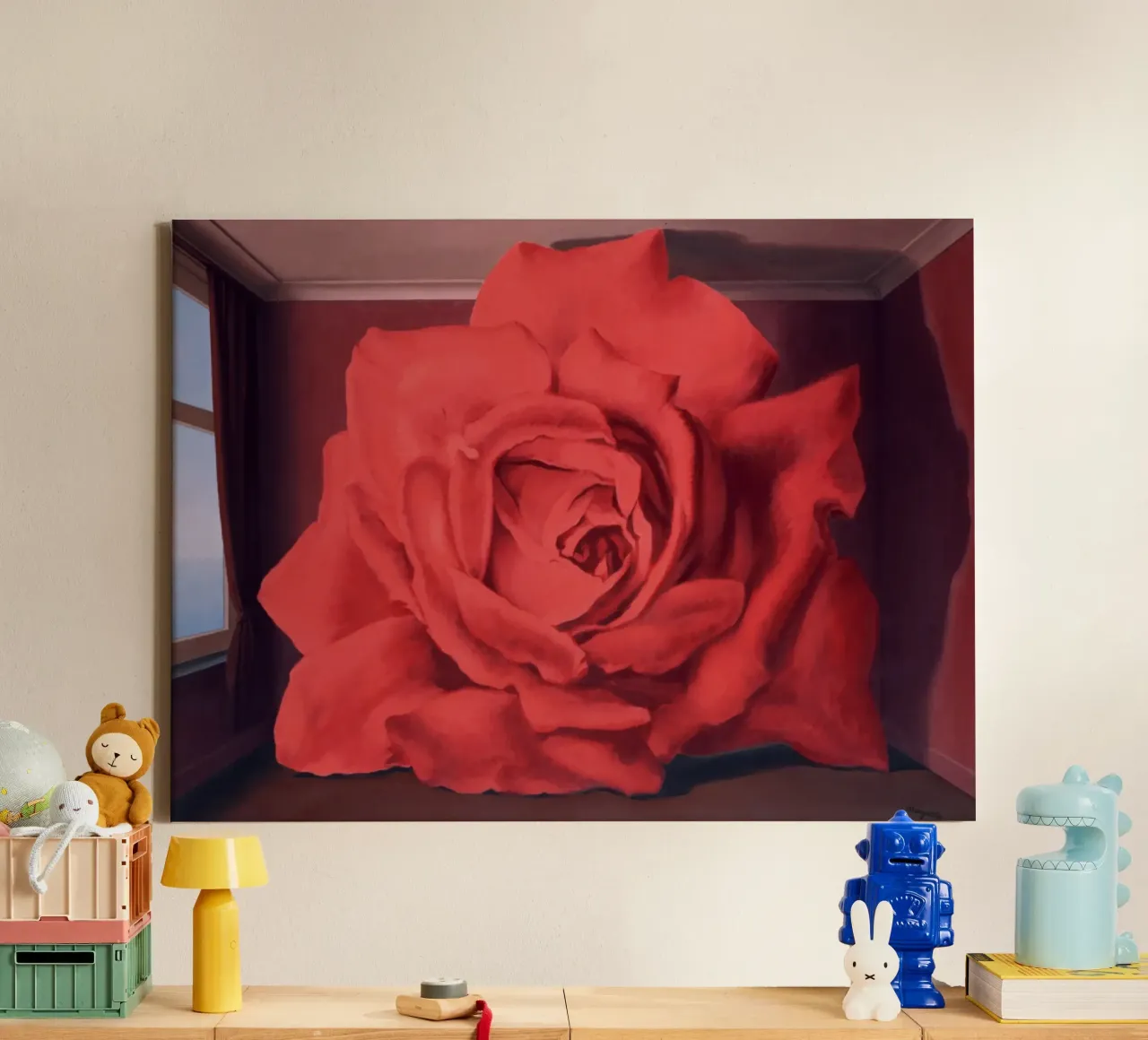 Le Tombeau des Lutteurs La tomba dei lottatori Magritte tela con Cornice a cassetta da Classic Art Prints
