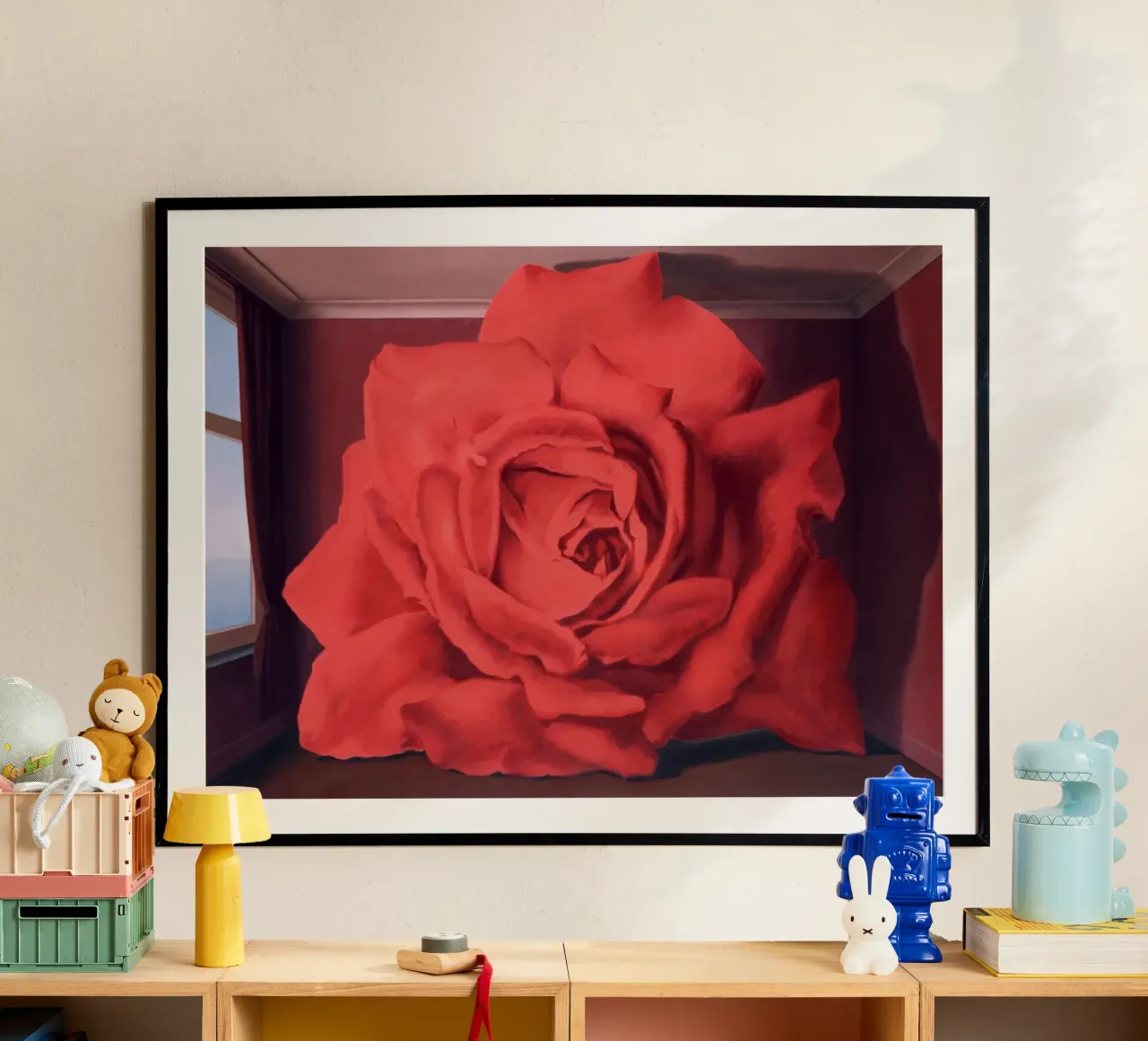 Le Tombeau des Lutteurs La tomba dei lottatori Magritte poster con telaio in alluminio da Classic Art Prints