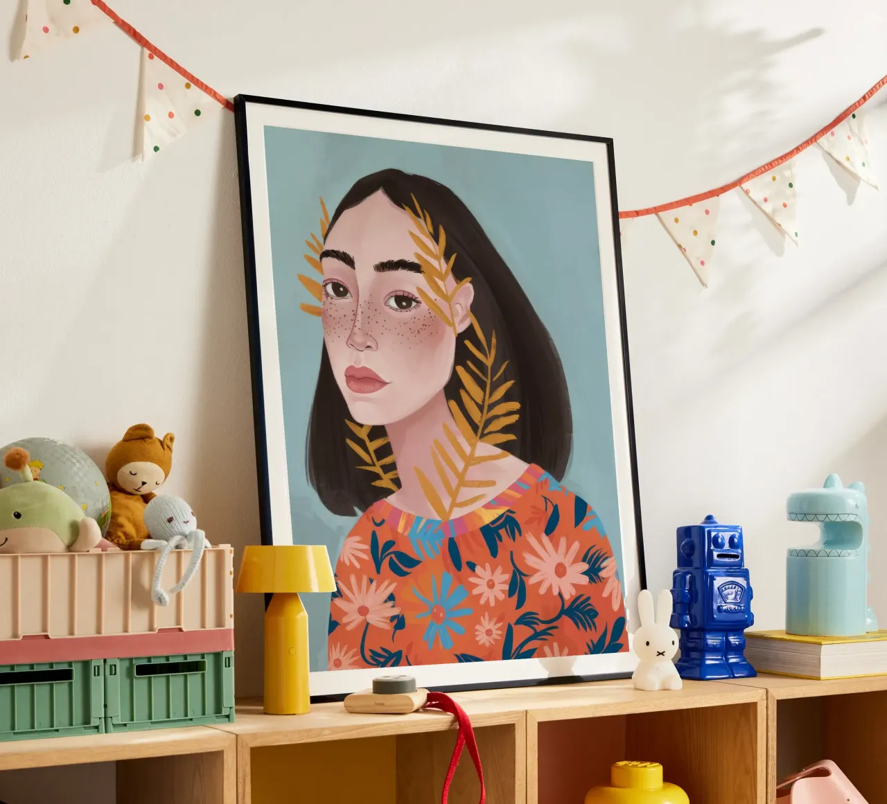 Foglia d'ambra Serenity poster con telaio in plastica da Arcane Shade