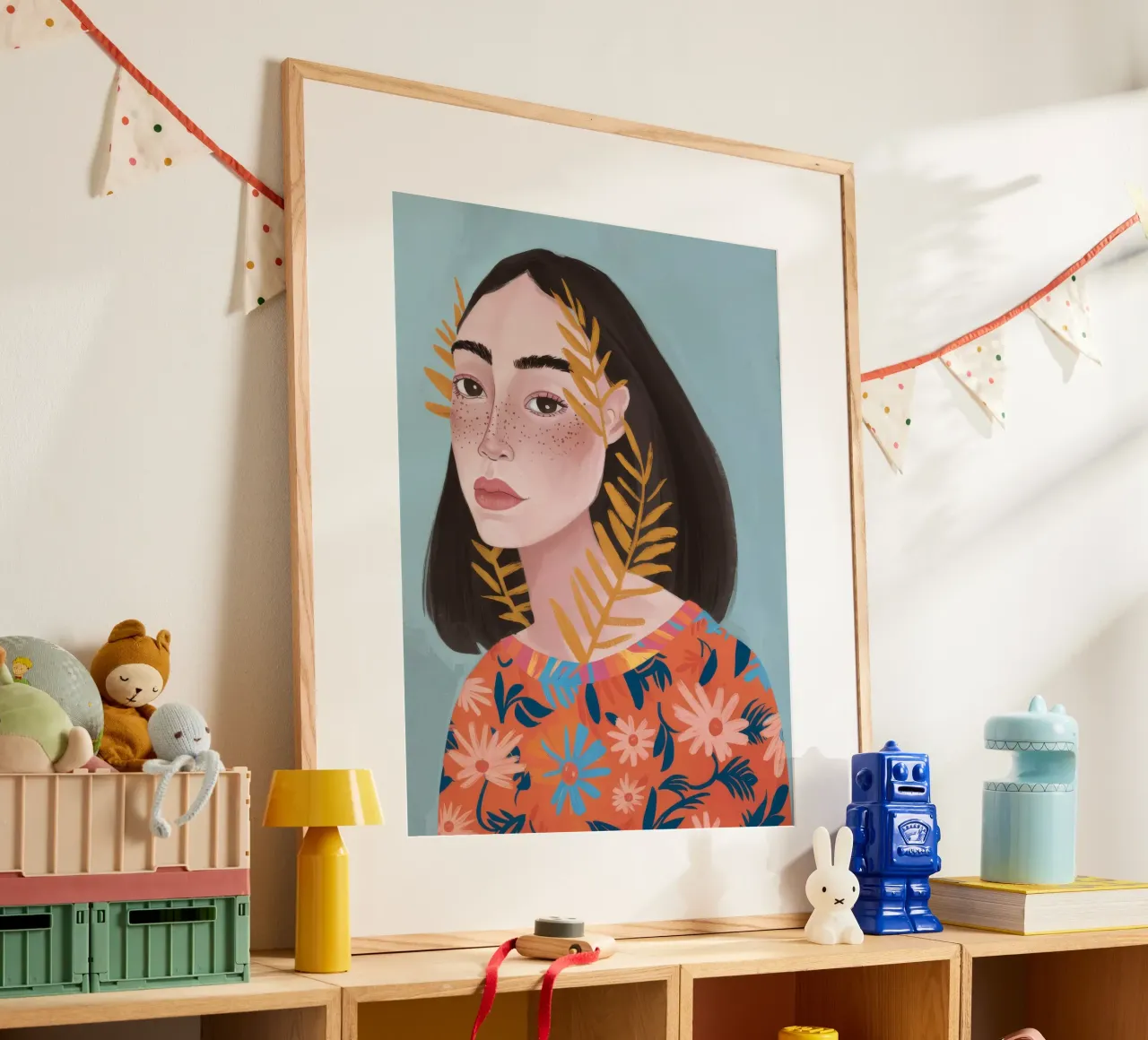 Foglia d'ambra Serenity poster con telaio in plastica da Arcane Shade