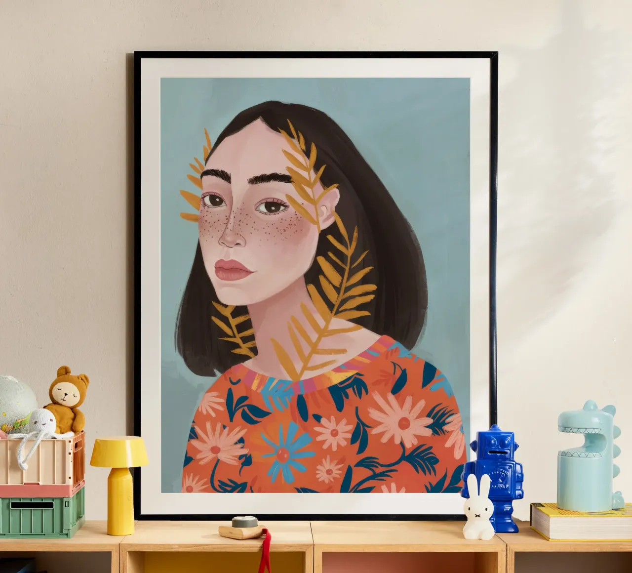 Foglia d'ambra Serenity poster con telaio in plastica da Arcane Shade