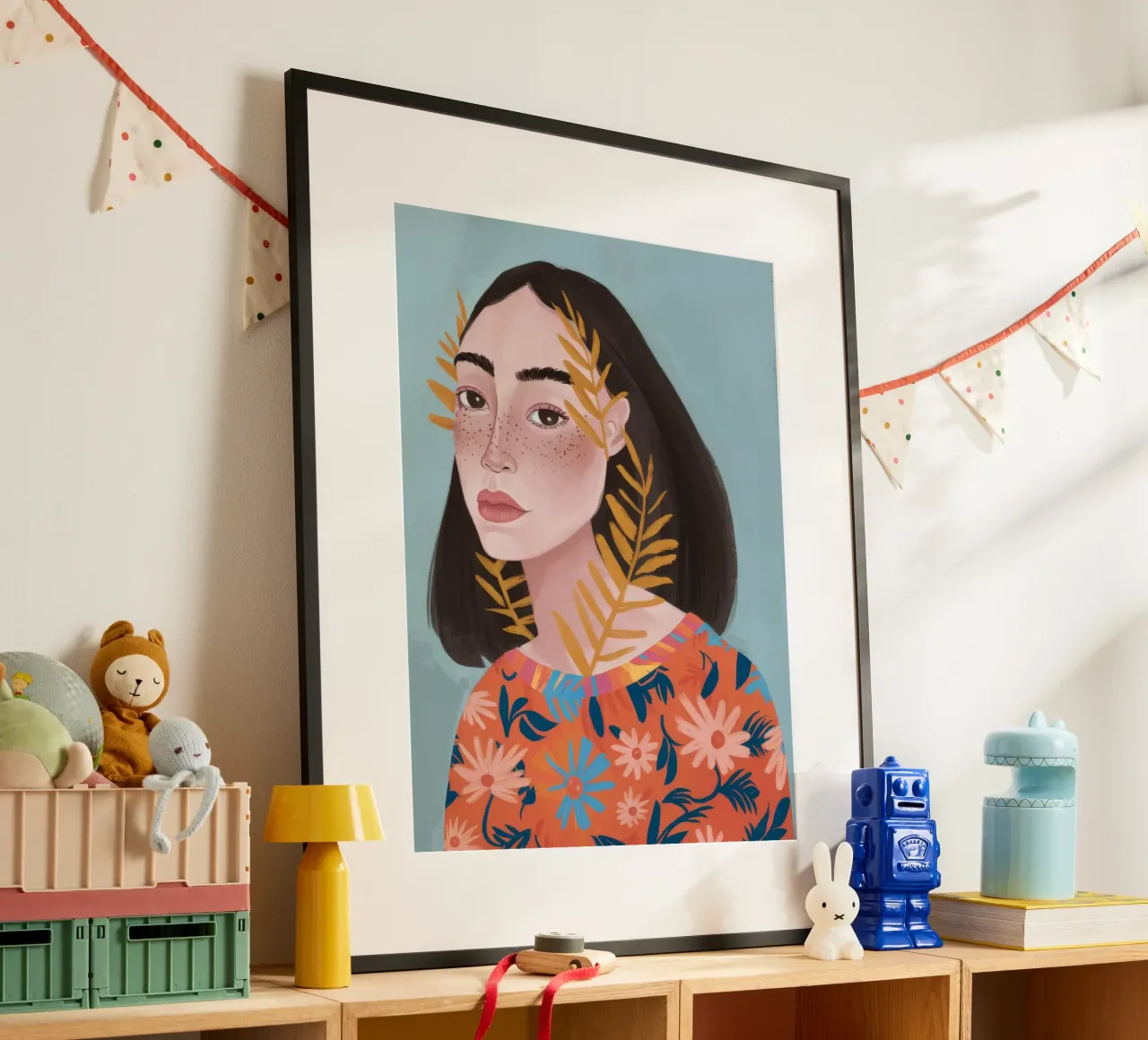 Foglia d'ambra Serenity poster con telaio in plastica da Arcane Shade