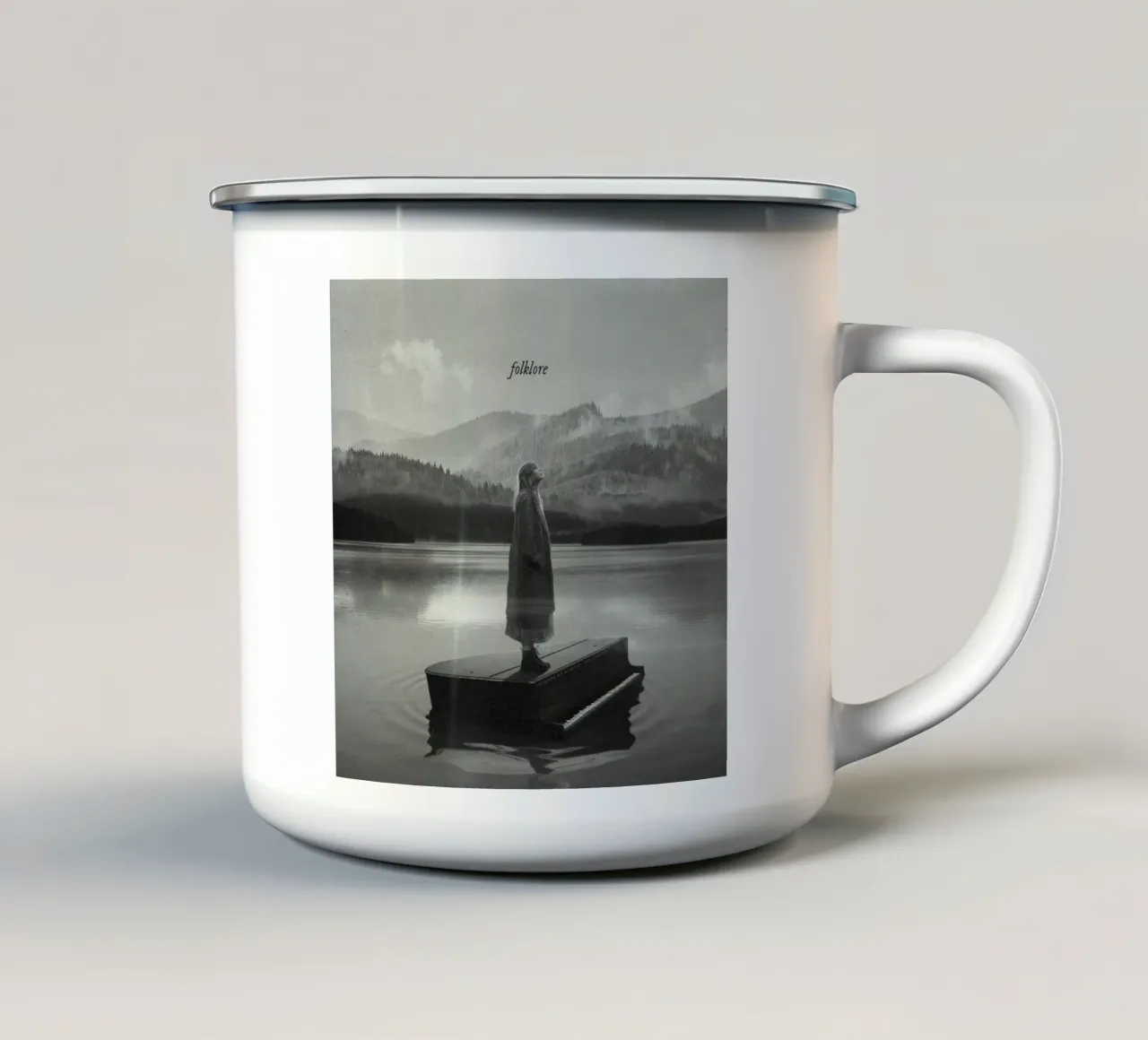 Folklore Bw Swift Emaille Tasse von AARON