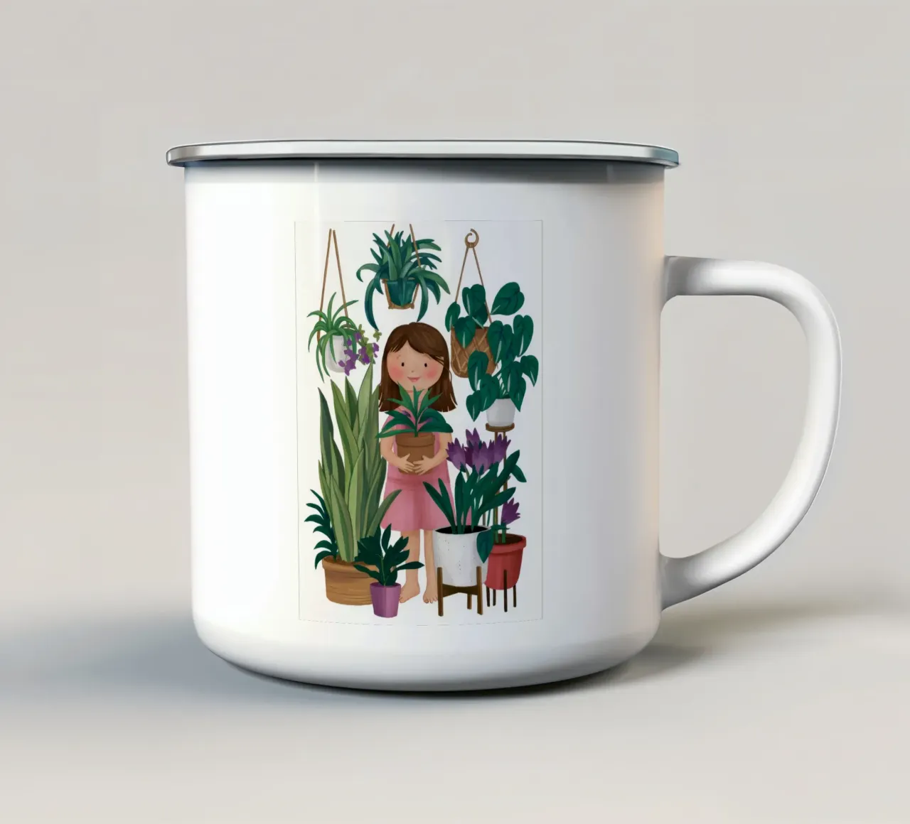 Speels botanisch wonder emaille mok van Arcane Shade