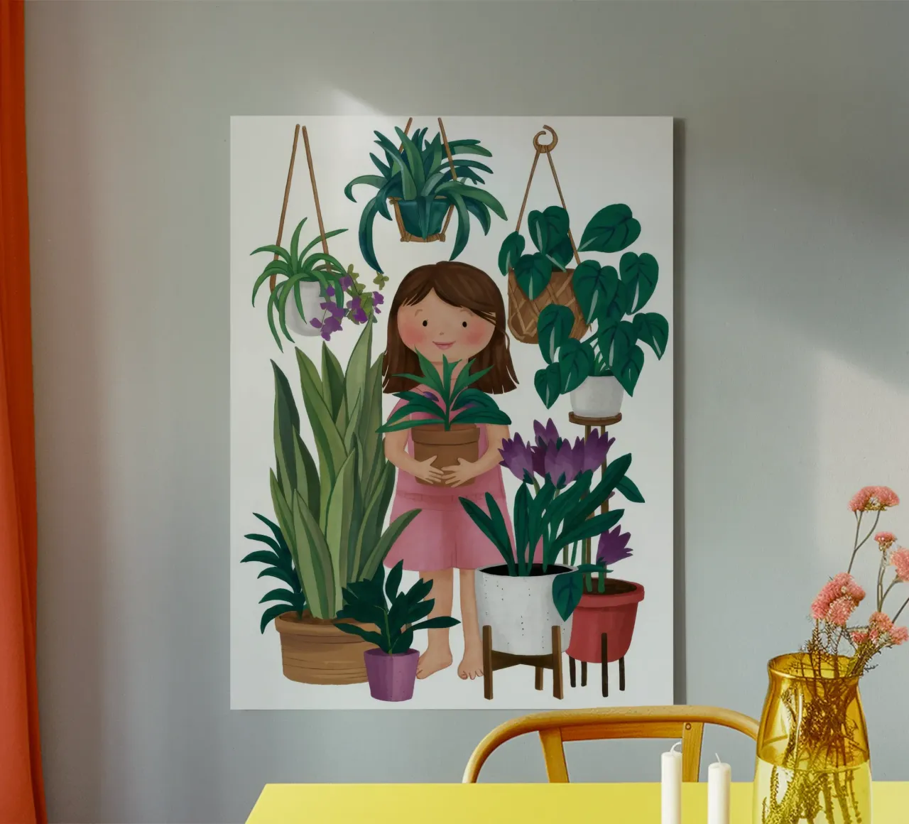 Verspieltes botanisches Wunder Leinwand mit Schattenfugenrahmen von Arcane Shade