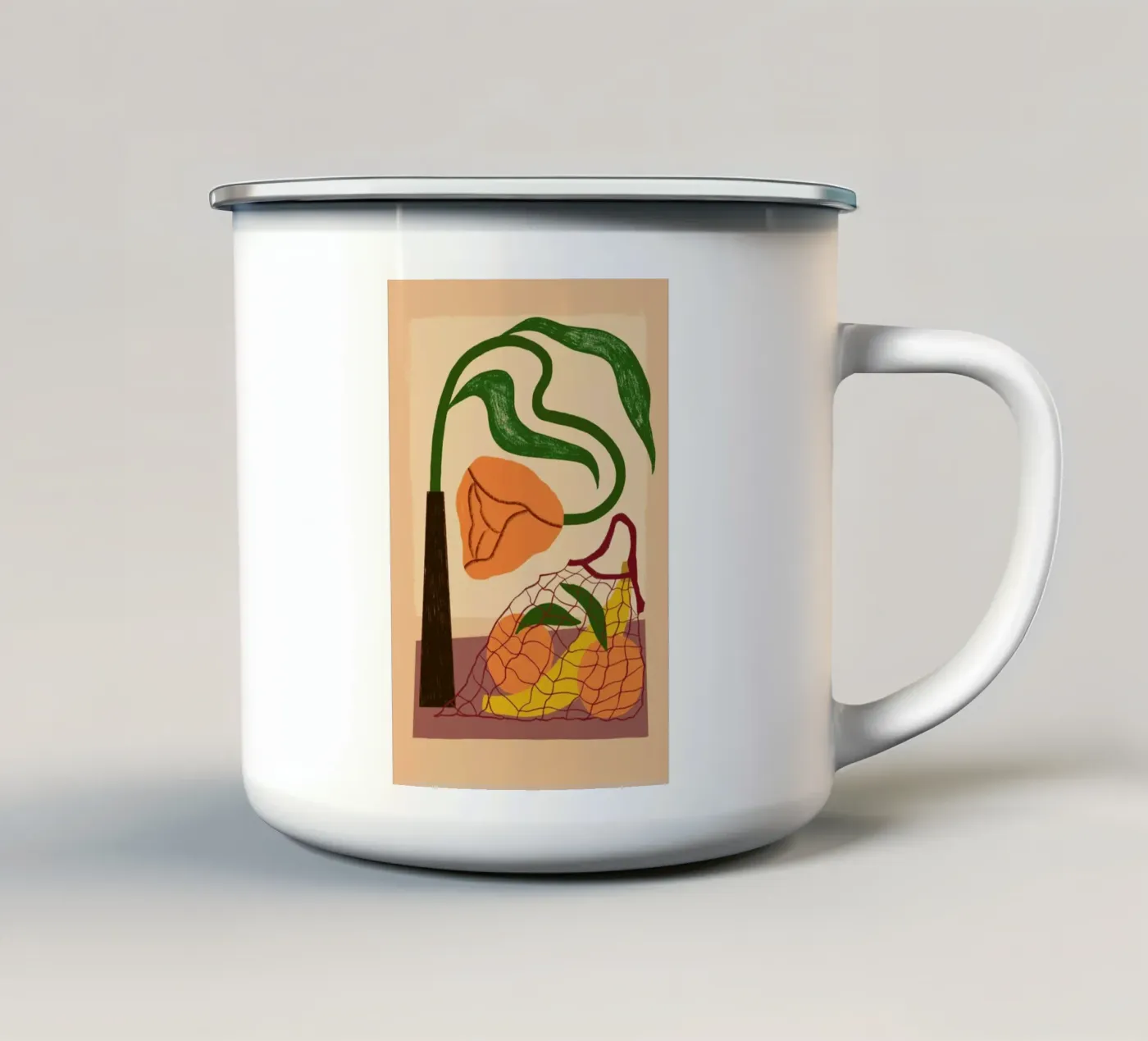 Networking enamel mug by Pure