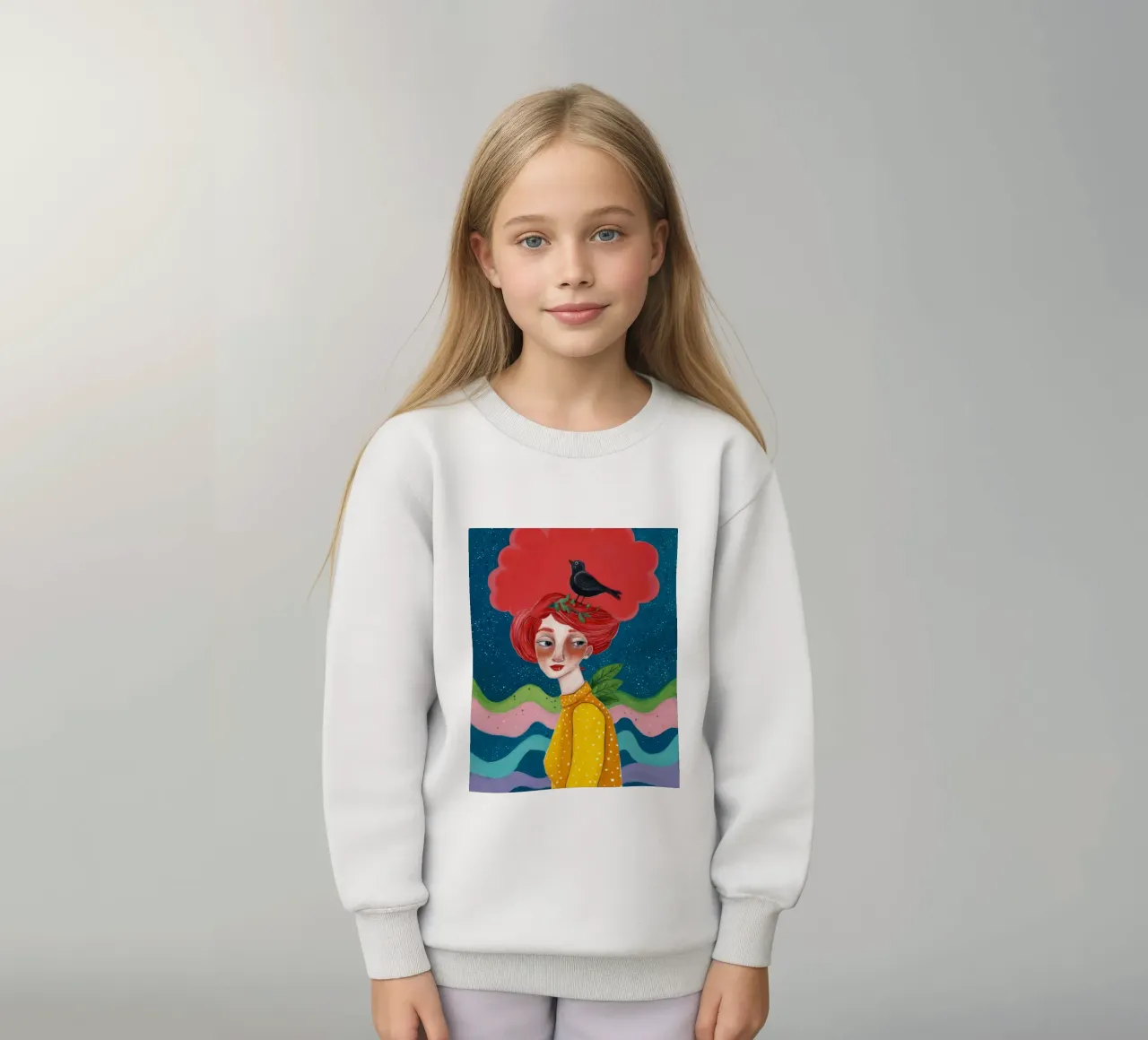 Fiore rosso cosmico felpa bambino da Arcane Shade