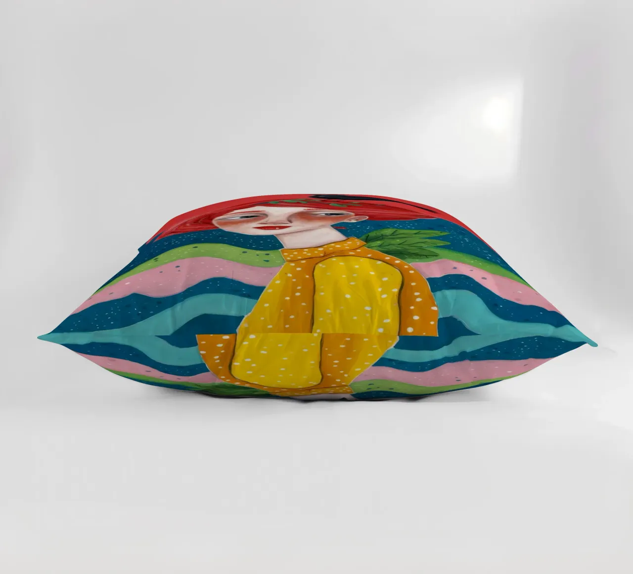 Cosmic Red Bloom decorative cushion by Arcane Shade