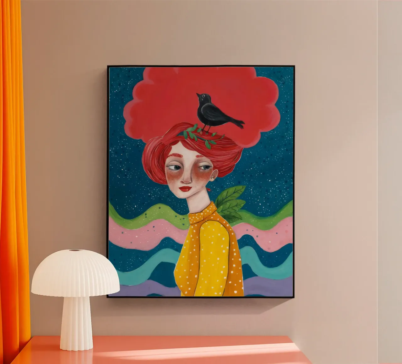 Kosmische rote Blüte Acryl-Glas von Arcane Shade