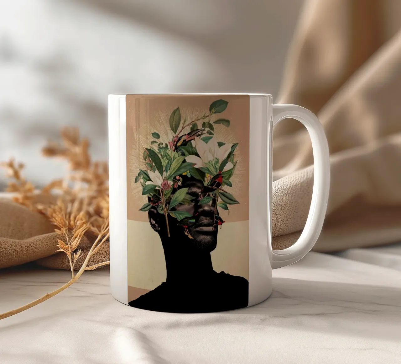 Birds Are My Real Origin ceramic mug by Frank Moth