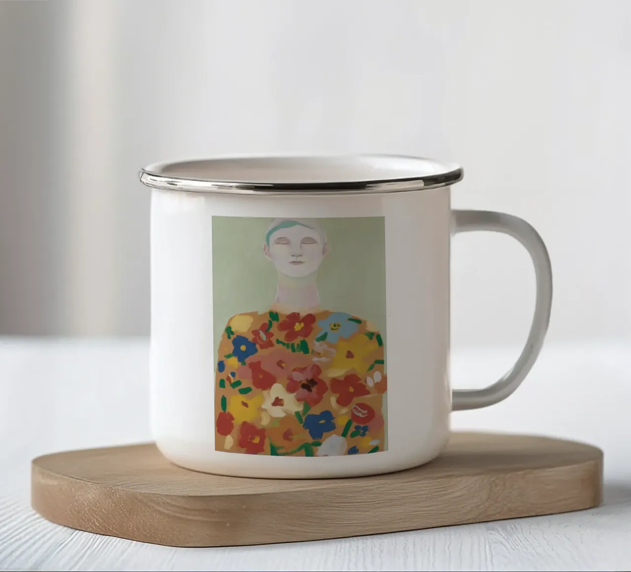 Sguardo muto di fioritura tazza in smalto da Arcane Shade
