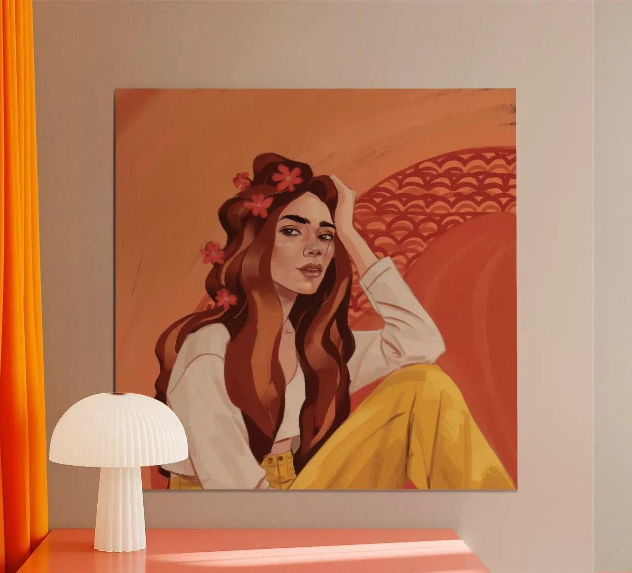 Stato d'animo del tramonto poster con telaio in legno da Arcane Shade
