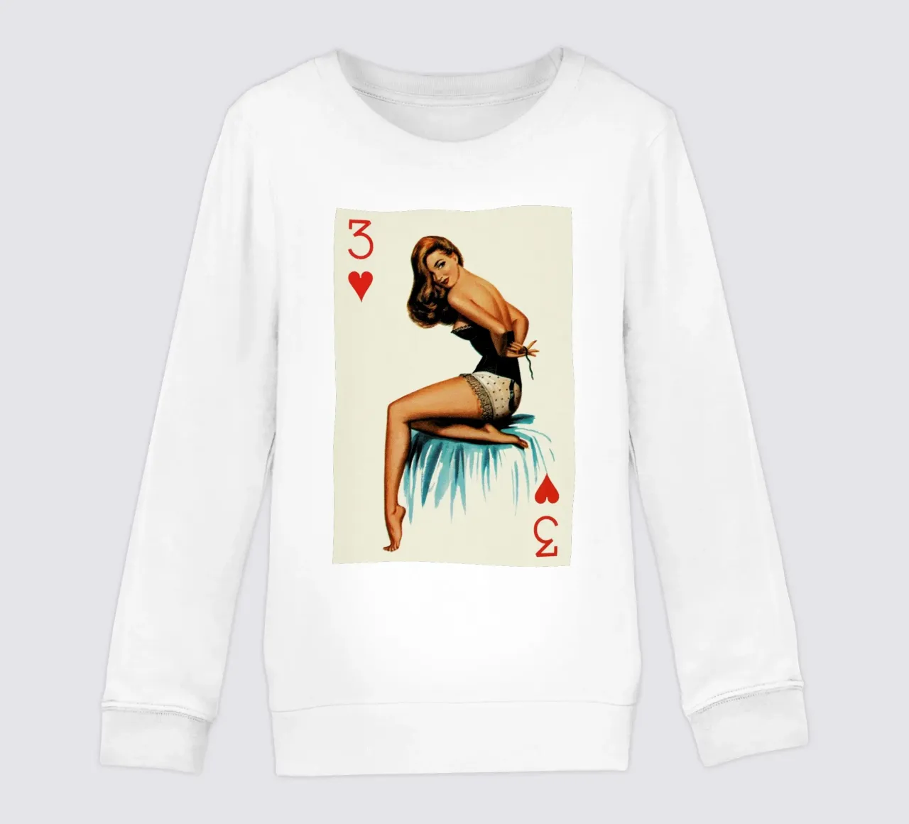 Just three buttons to go kids sweatshirt by Hemingway Design