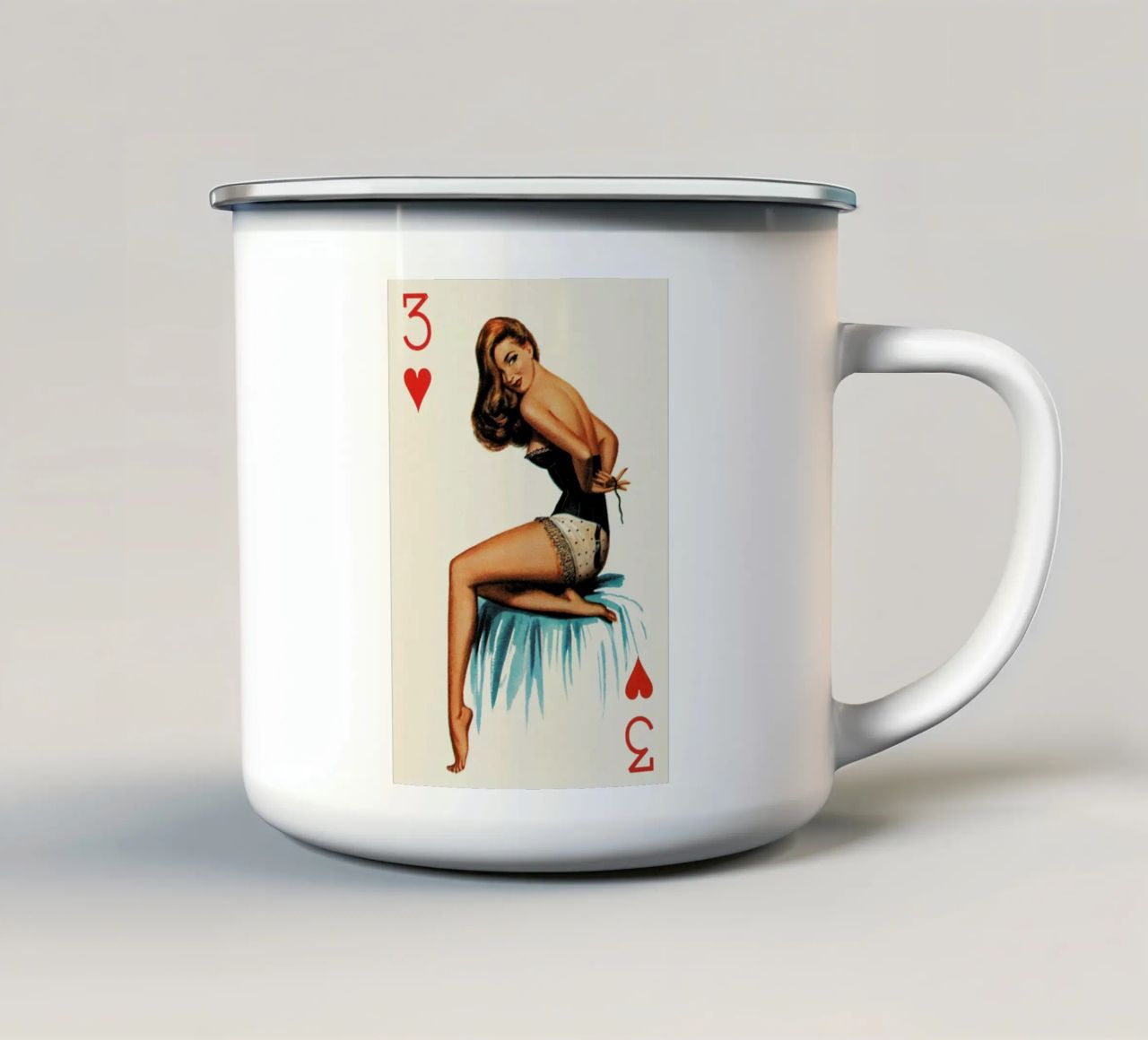 Just three buttons to go tazza in smalto da Hemingway Design