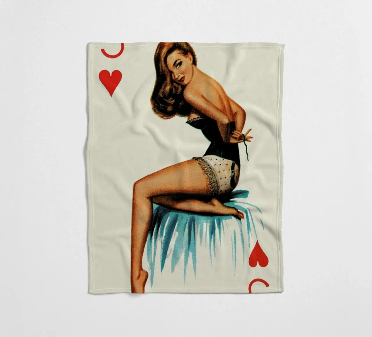 Just three buttons to go fleece blanket by Hemingway Design