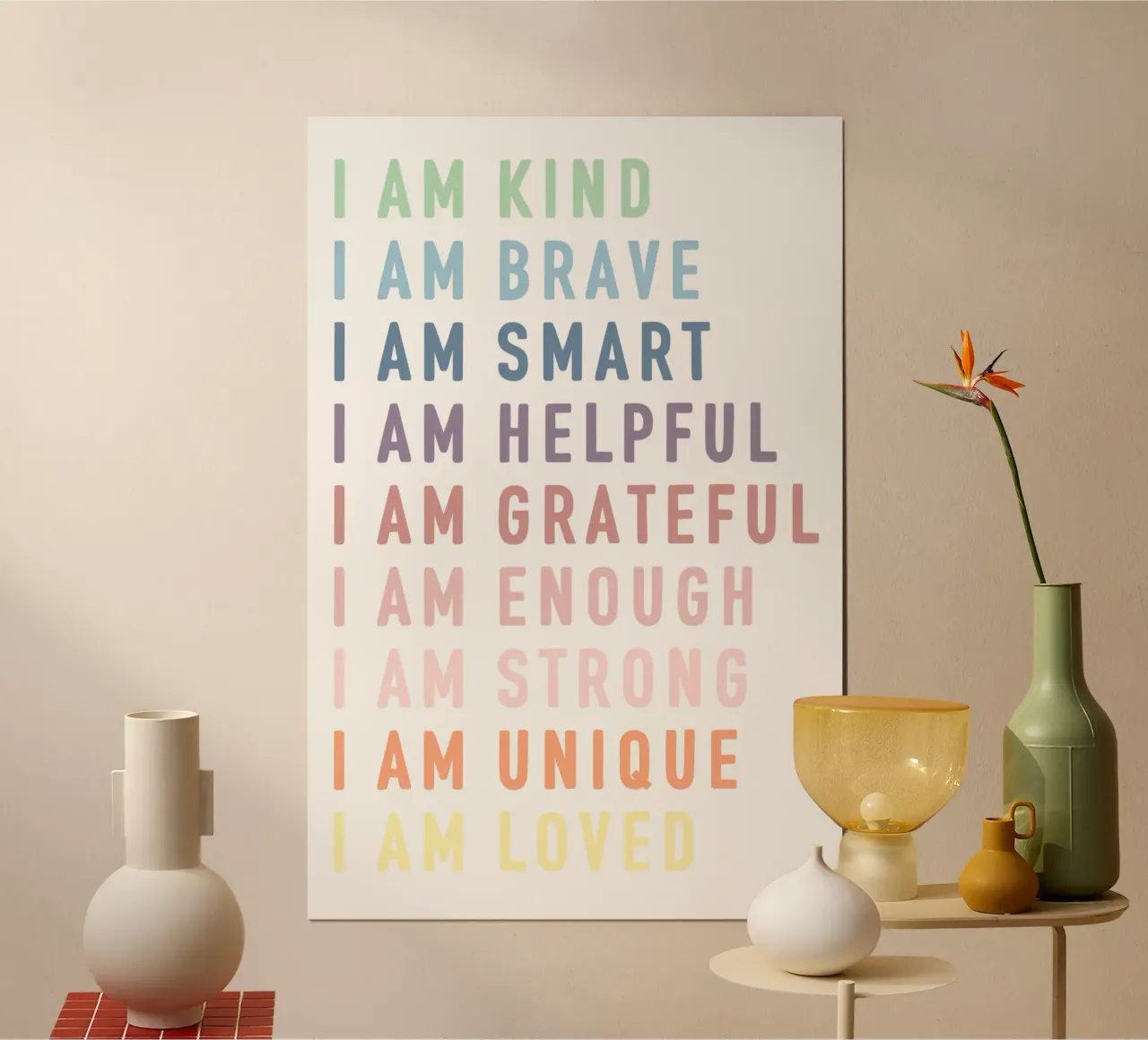 Affermazioni per bambini, citazioni motivazionali, stampe per la cameretta poster da ABC Prints