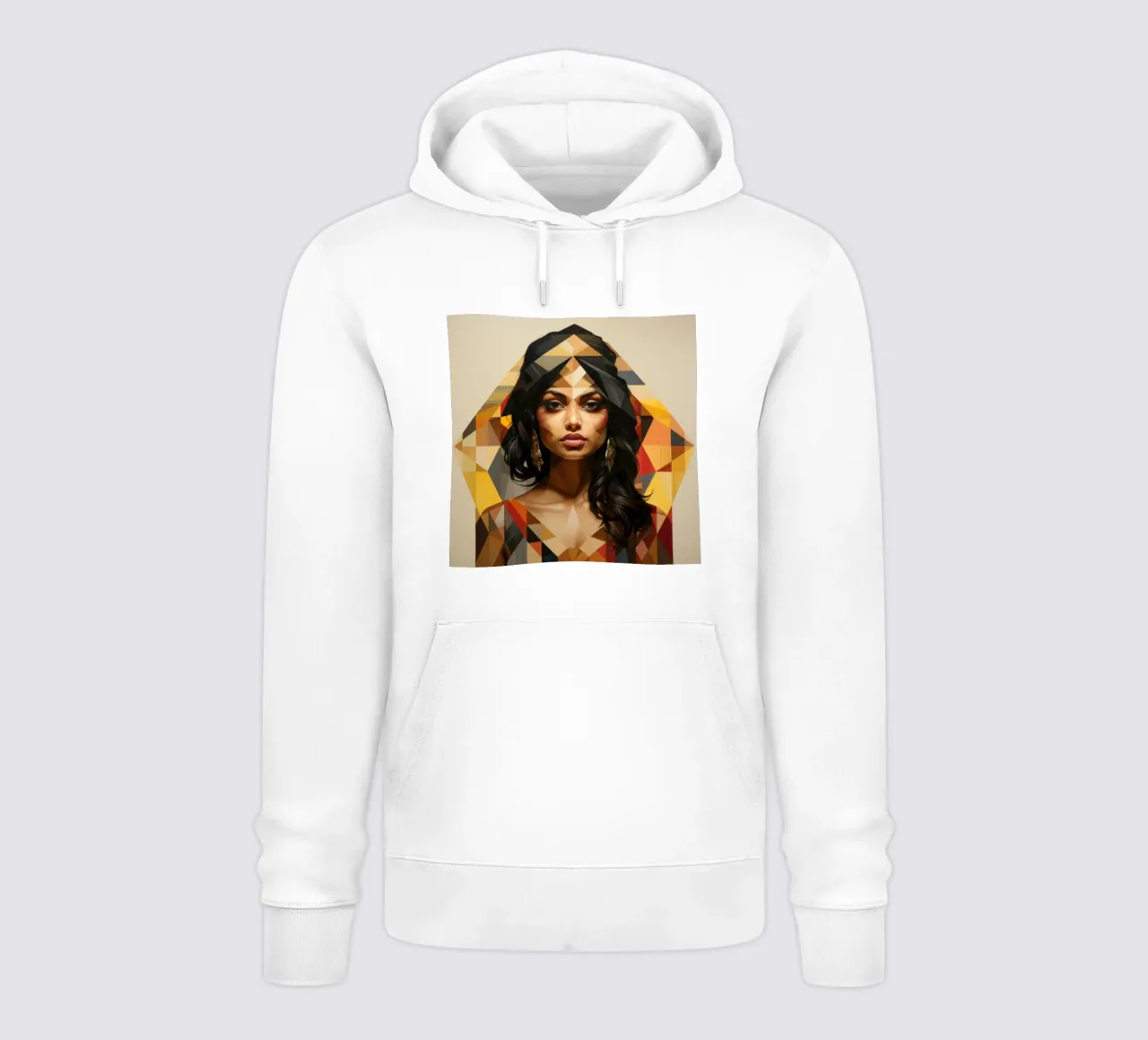 Donna indiana geometrica felpa con cappuccio da Artful Muse