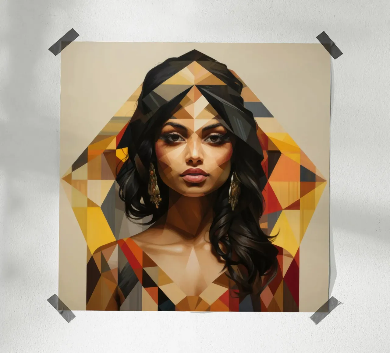Donna indiana geometrica carta hahnemühle da Artful Muse