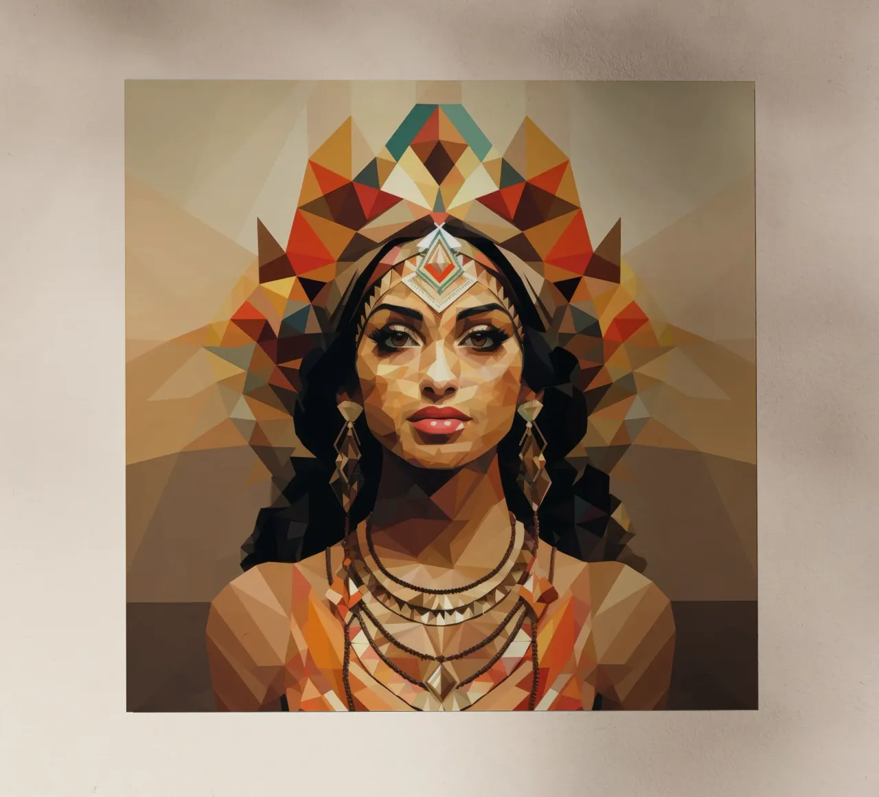 Donna indiana geometrica pellicola backlit da Artful Muse