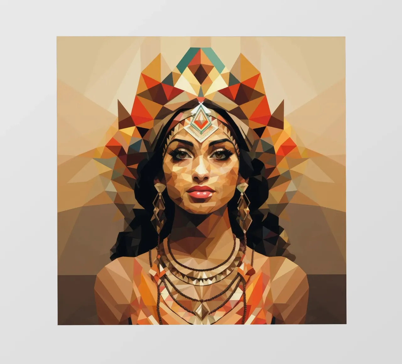 Donna indiana geometrica pellicola backlit da Artful Muse