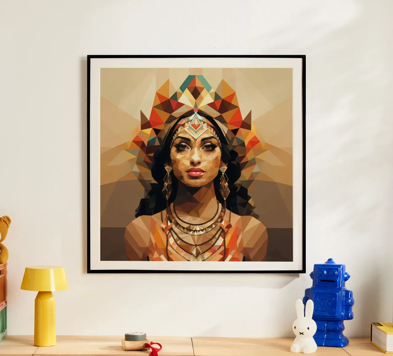 Donna indiana geometrica poster da Artful Muse