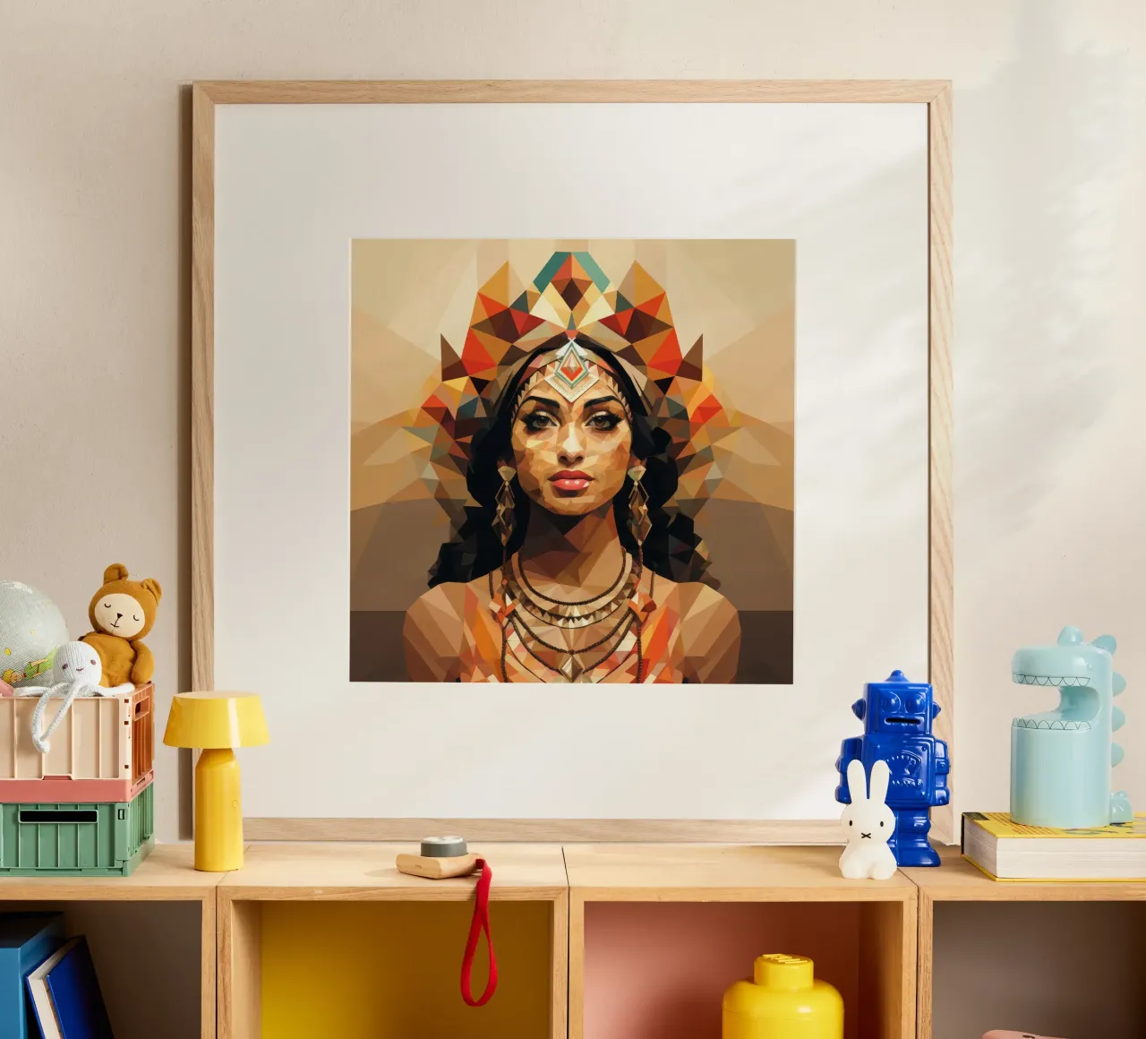 Donna indiana geometrica poster da Artful Muse