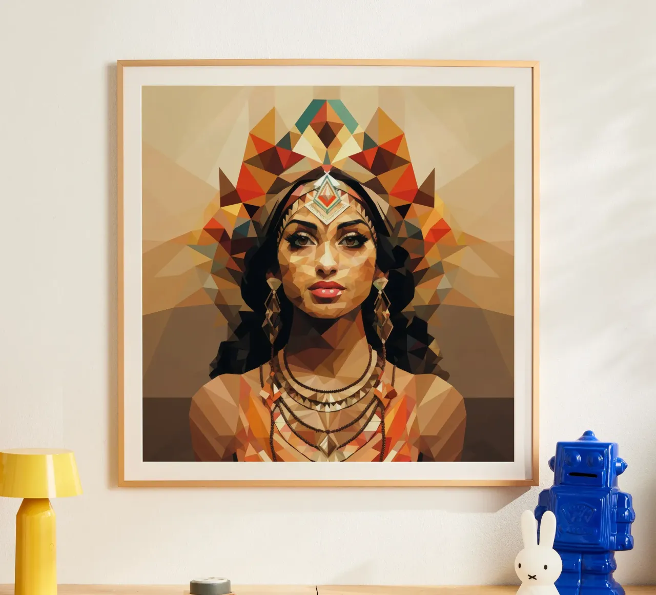 Donna indiana geometrica poster da Artful Muse
