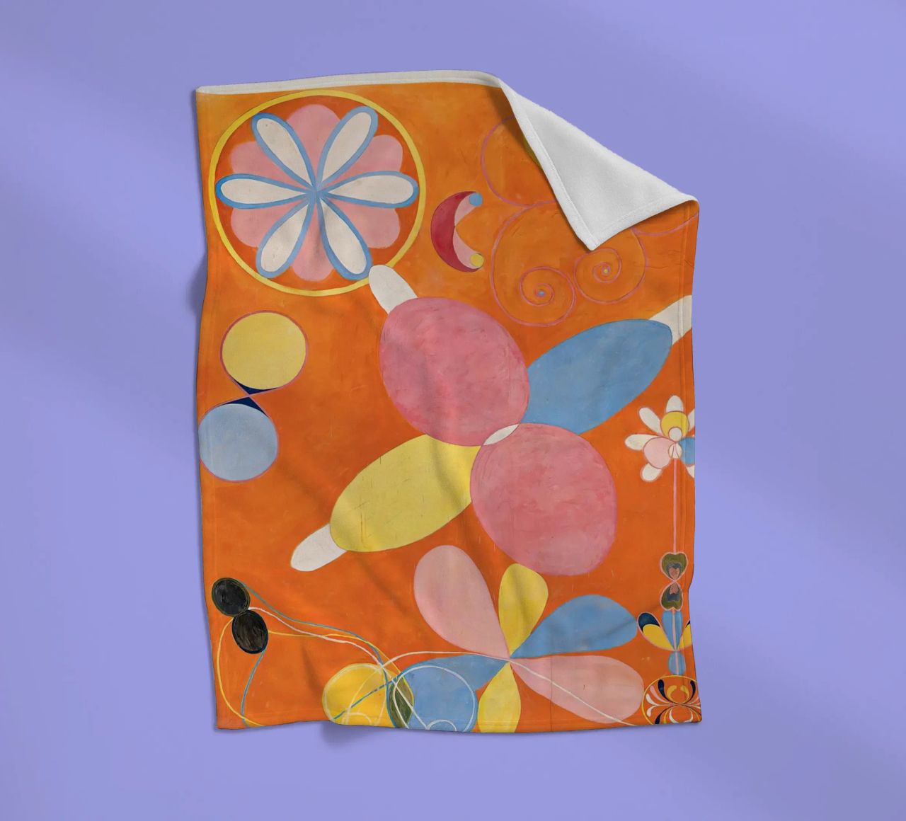 Hilma Af Klint - I dieci più grandi (n. 4) coperta in pile da Mirei Aguerro