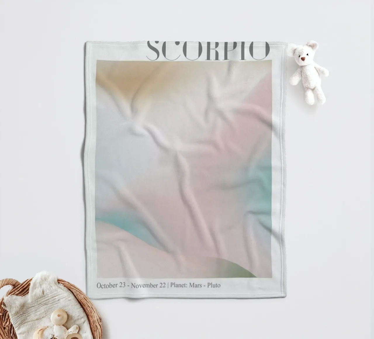 Scorpio Abstract Aura coperta in pile da cafelab