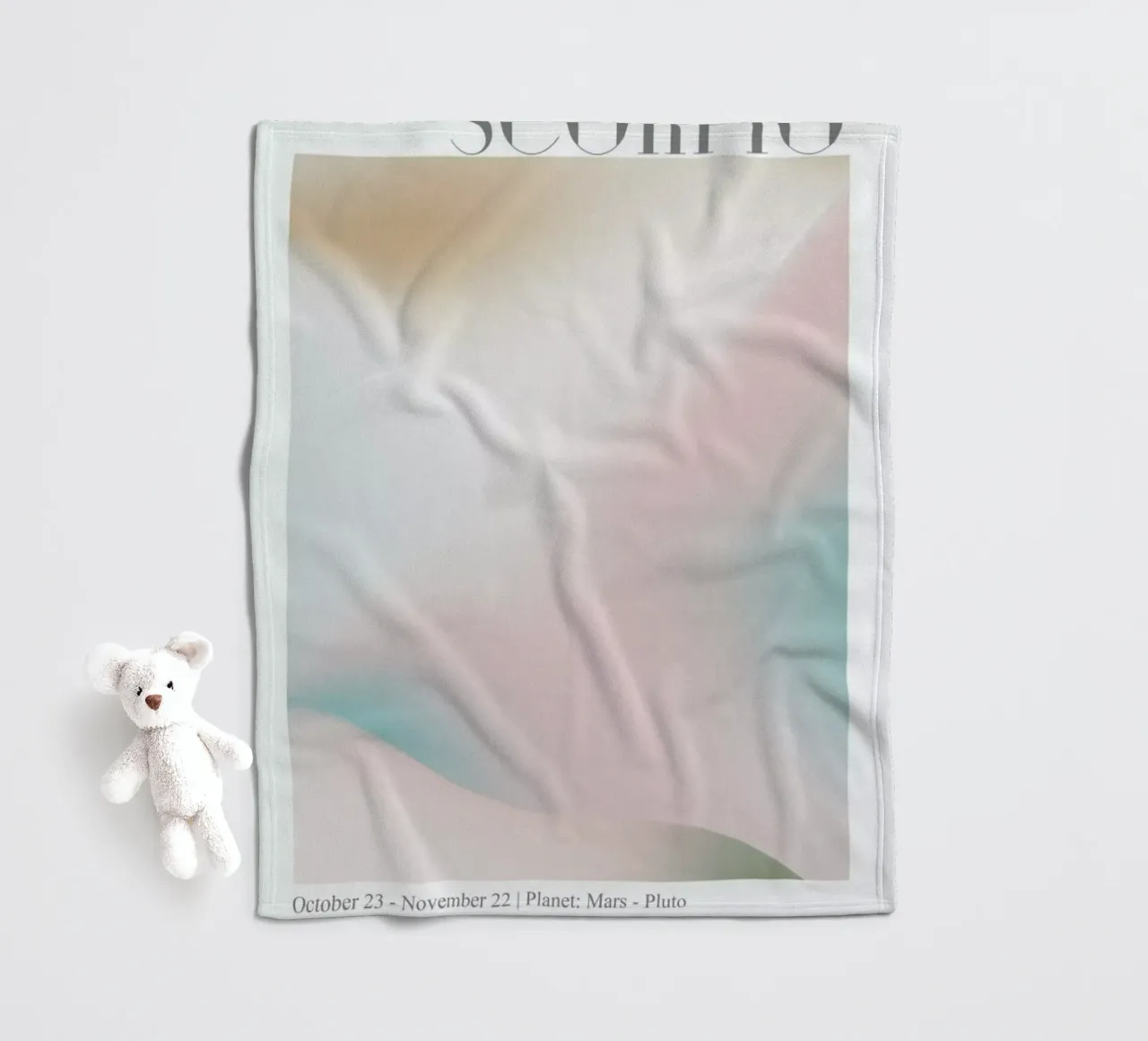 Scorpio Abstract Aura coperta in pile da cafelab