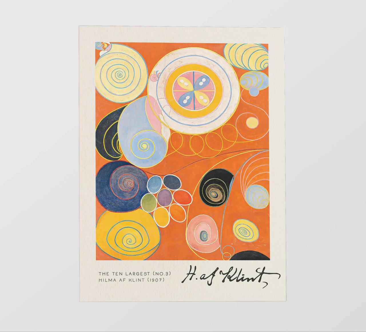Hilma Af Klint - I dieci più grandi (n. 3) pellicola backlit da Mirei Aguerro