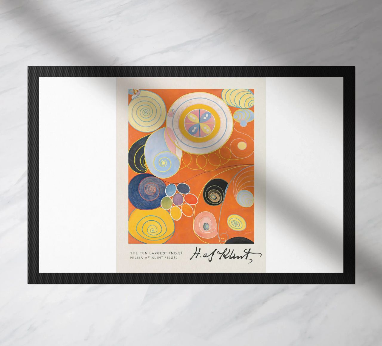 Hilma Af Klint - The Ten Largest (No.3) doormat by Mirei Aguerro