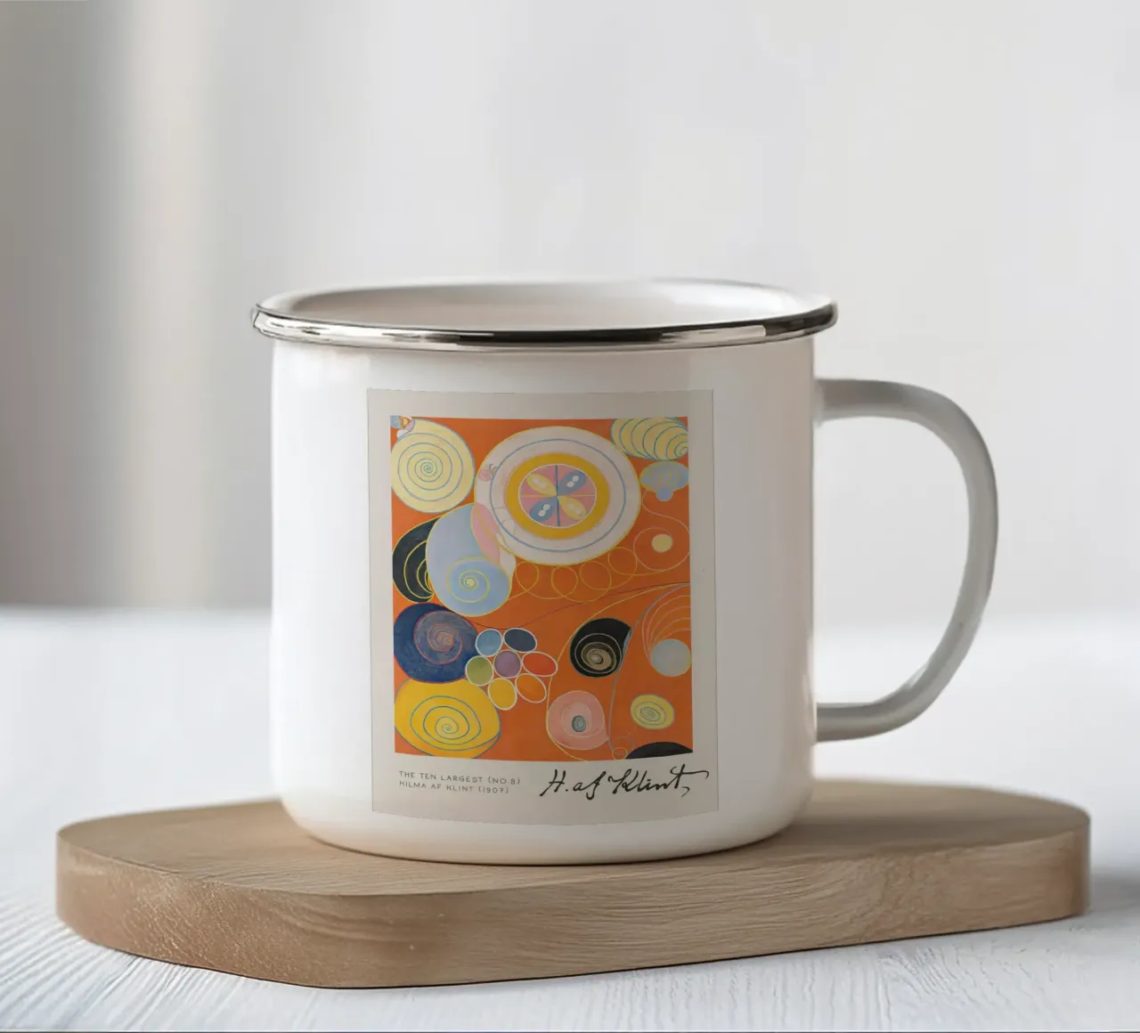 Hilma Af Klint - Die zehn Größten (Nr.3) Emaille Tasse von Mirei Aguerro
