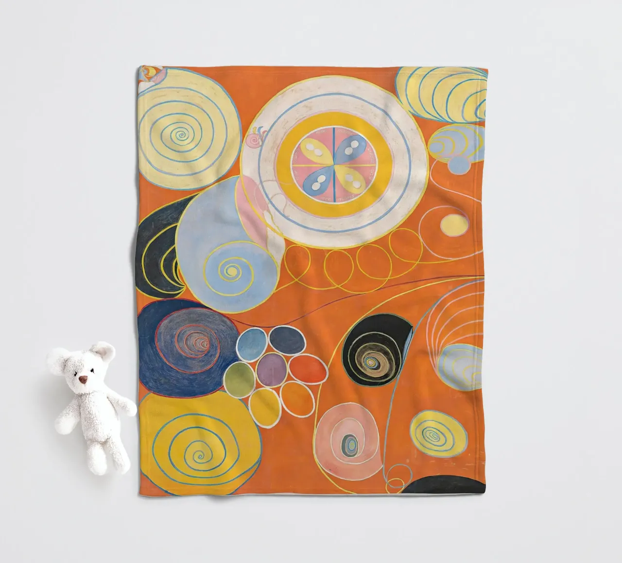 Hilma Af Klint - I dieci più grandi (n. 3) coperta in pile da Mirei Aguerro