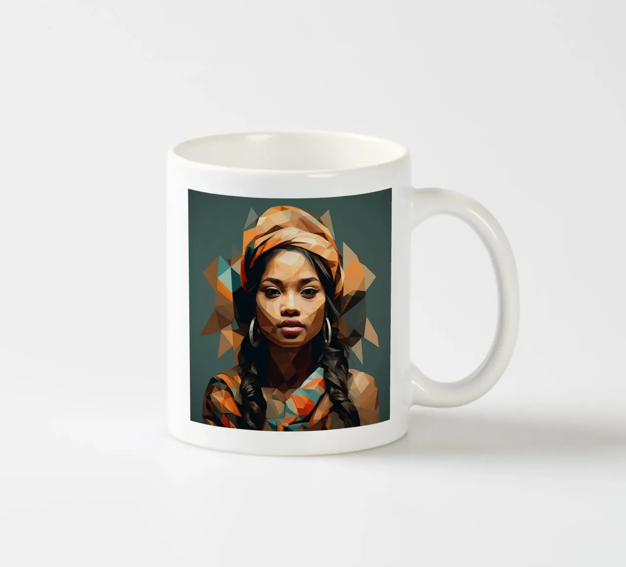Geometric Nepalese Woman tazza in ceramica da Artful Muse