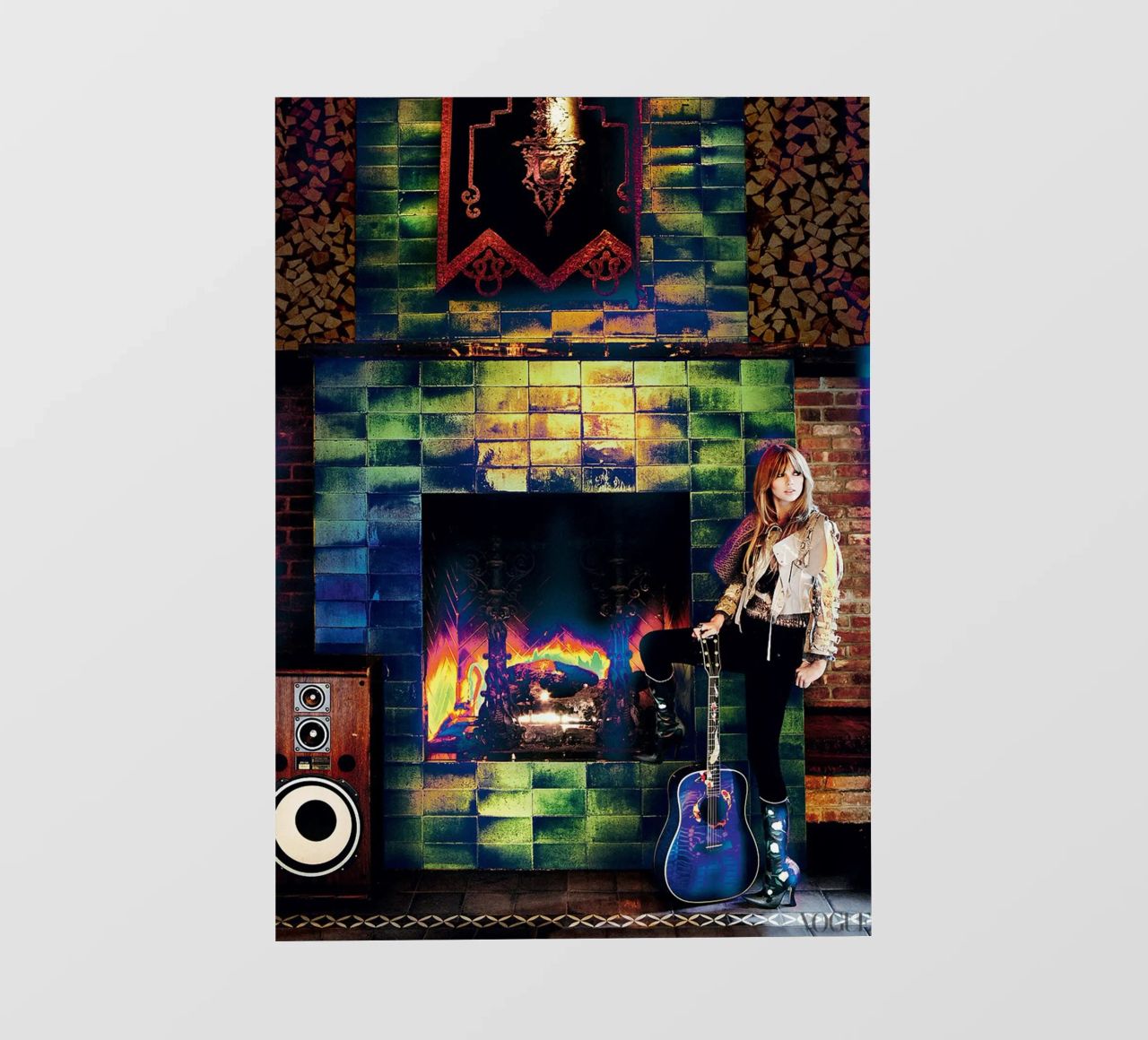 Ragazza chitarra Vogue Swift pellicola backlit da AARON