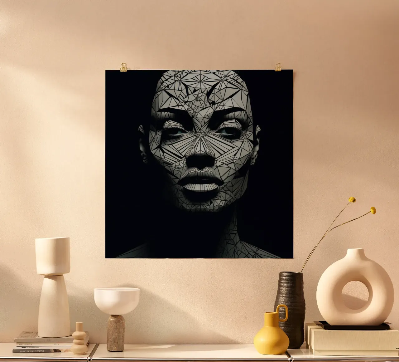 Geometrische neuseeländische Maori-Frau Hahnemühle von Artful Muse