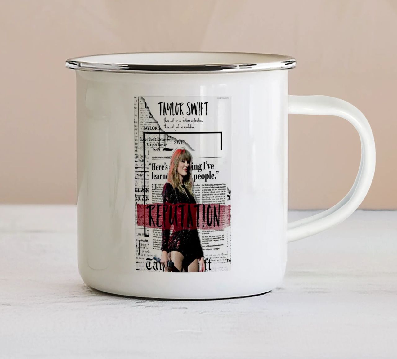 La più bella reputazione Swift tazza in smalto da AARON