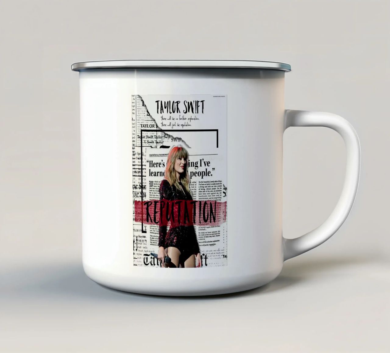 La più bella reputazione Swift tazza in smalto da AARON