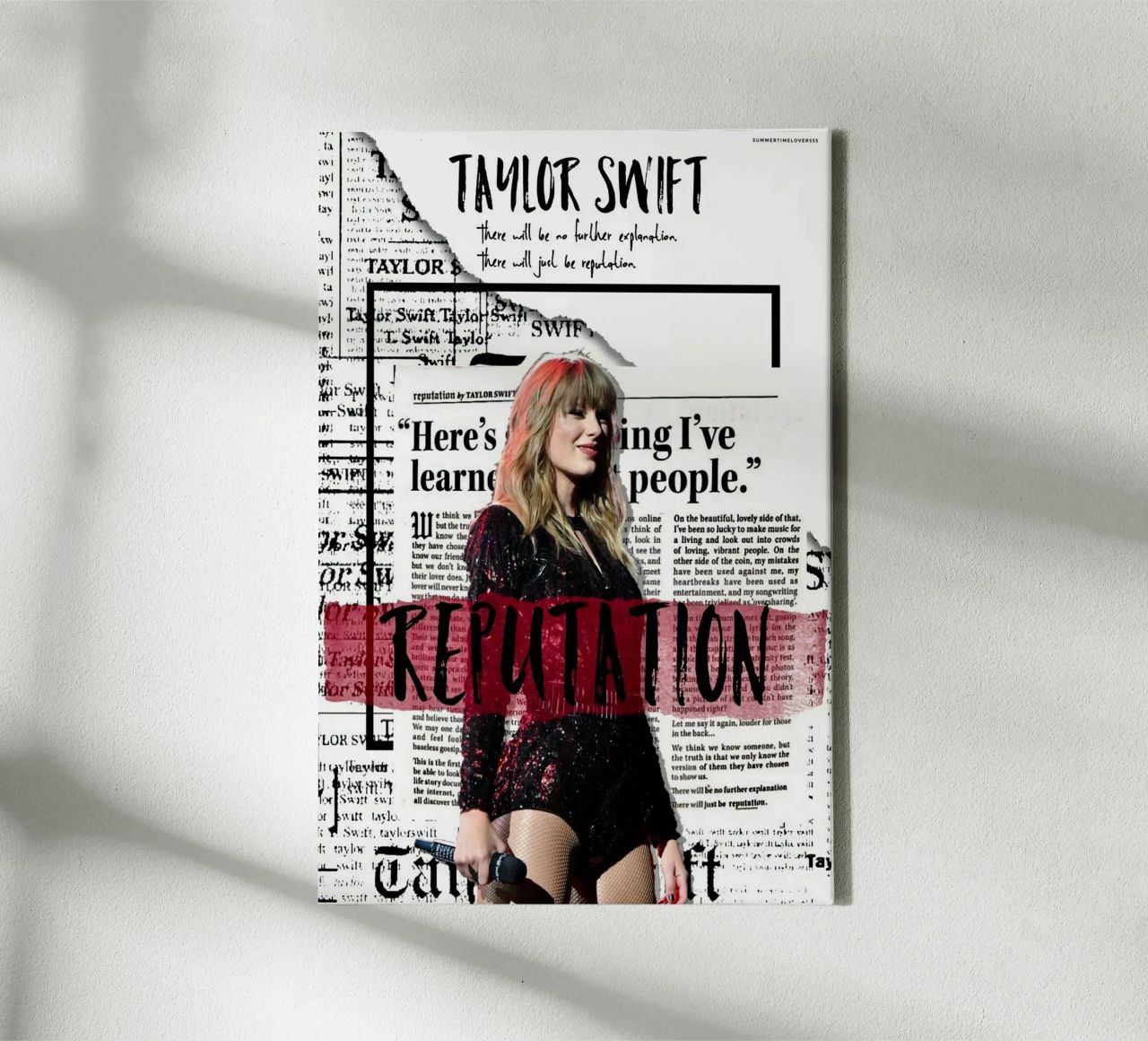 The Most Beautiful Reputation Swift canvas by AARON