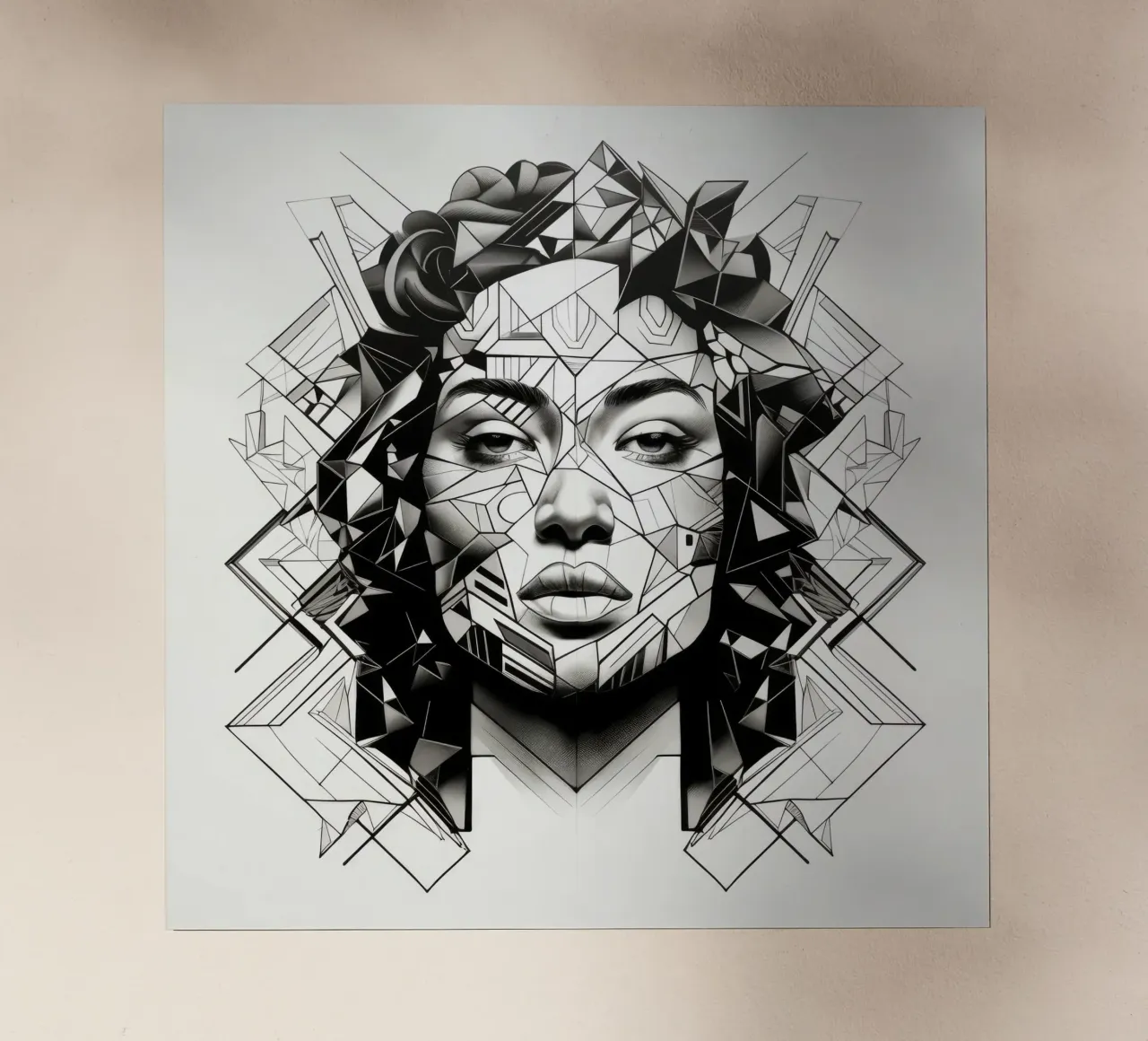 Donna maori neozelandese geometrica pellicola backlit da Artful Muse