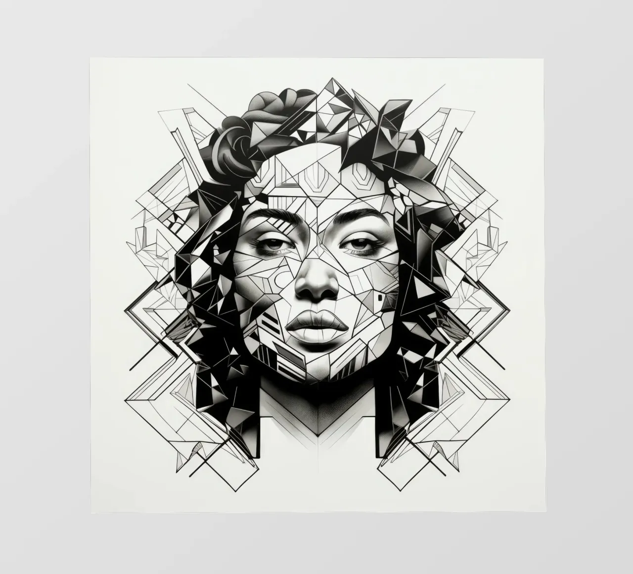 Donna maori neozelandese geometrica pellicola backlit da Artful Muse