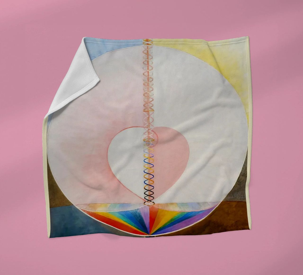 Hilma Af Klint - The Dove (No.1) fleece blanket by Kimtoth Skrzypek