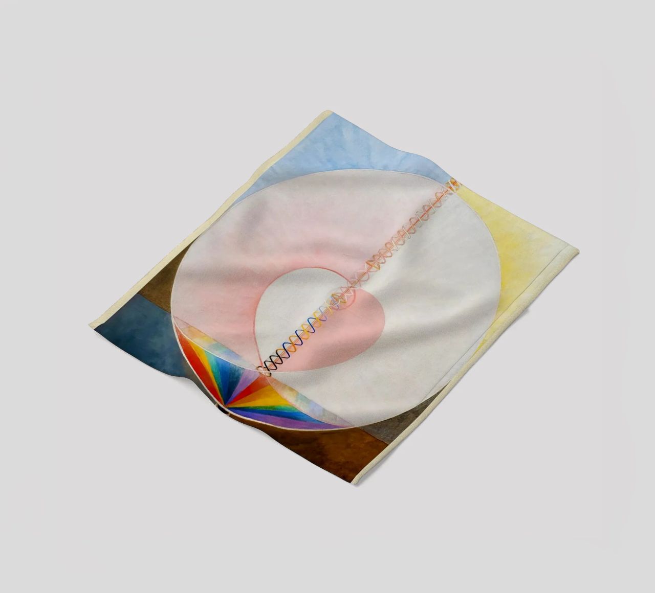 Hilma Af Klint - The Dove (No.1) fleece blanket by Kimtoth Skrzypek