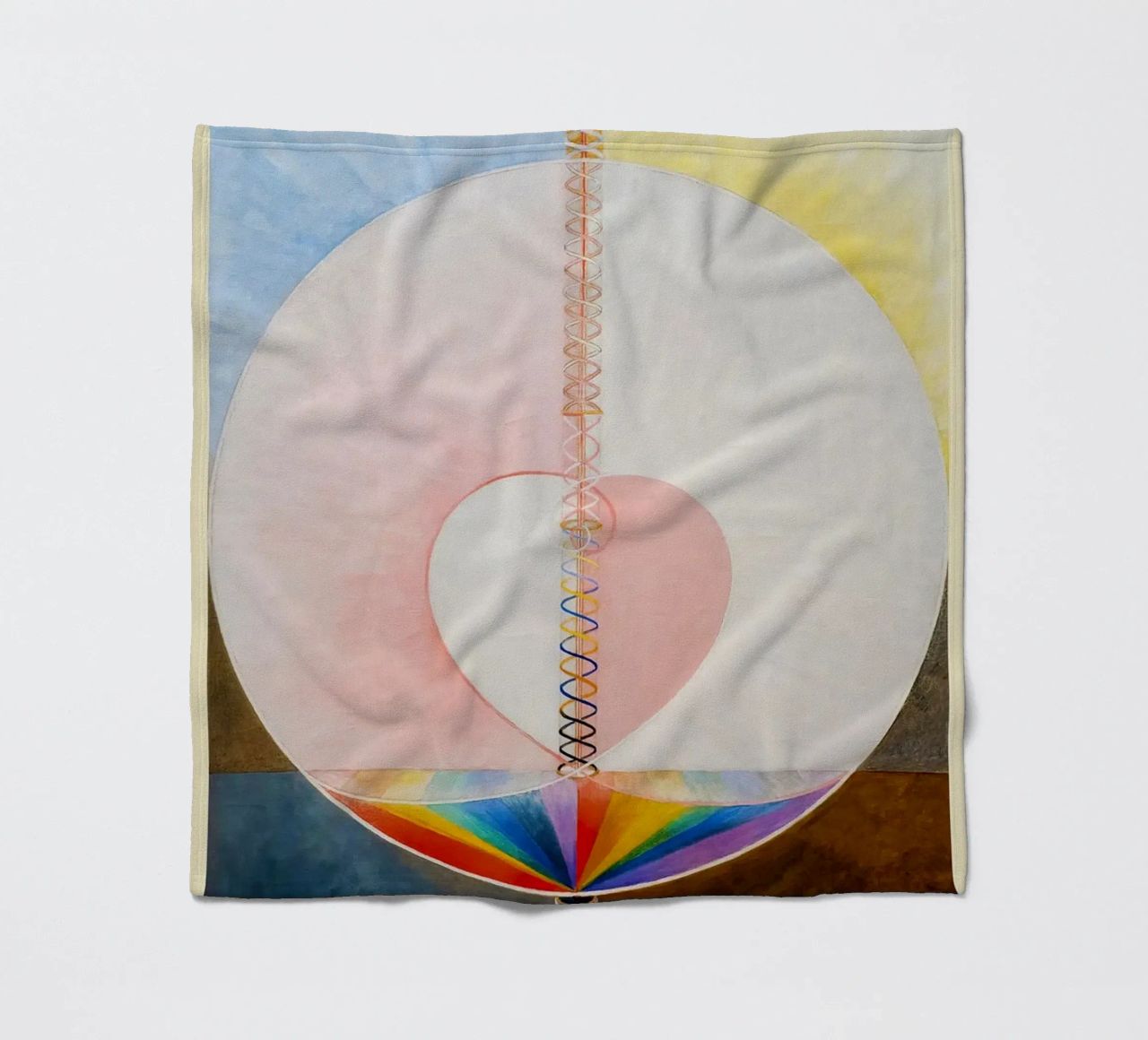 Hilma Af Klint - The Dove (No.1) fleece blanket by Kimtoth Skrzypek