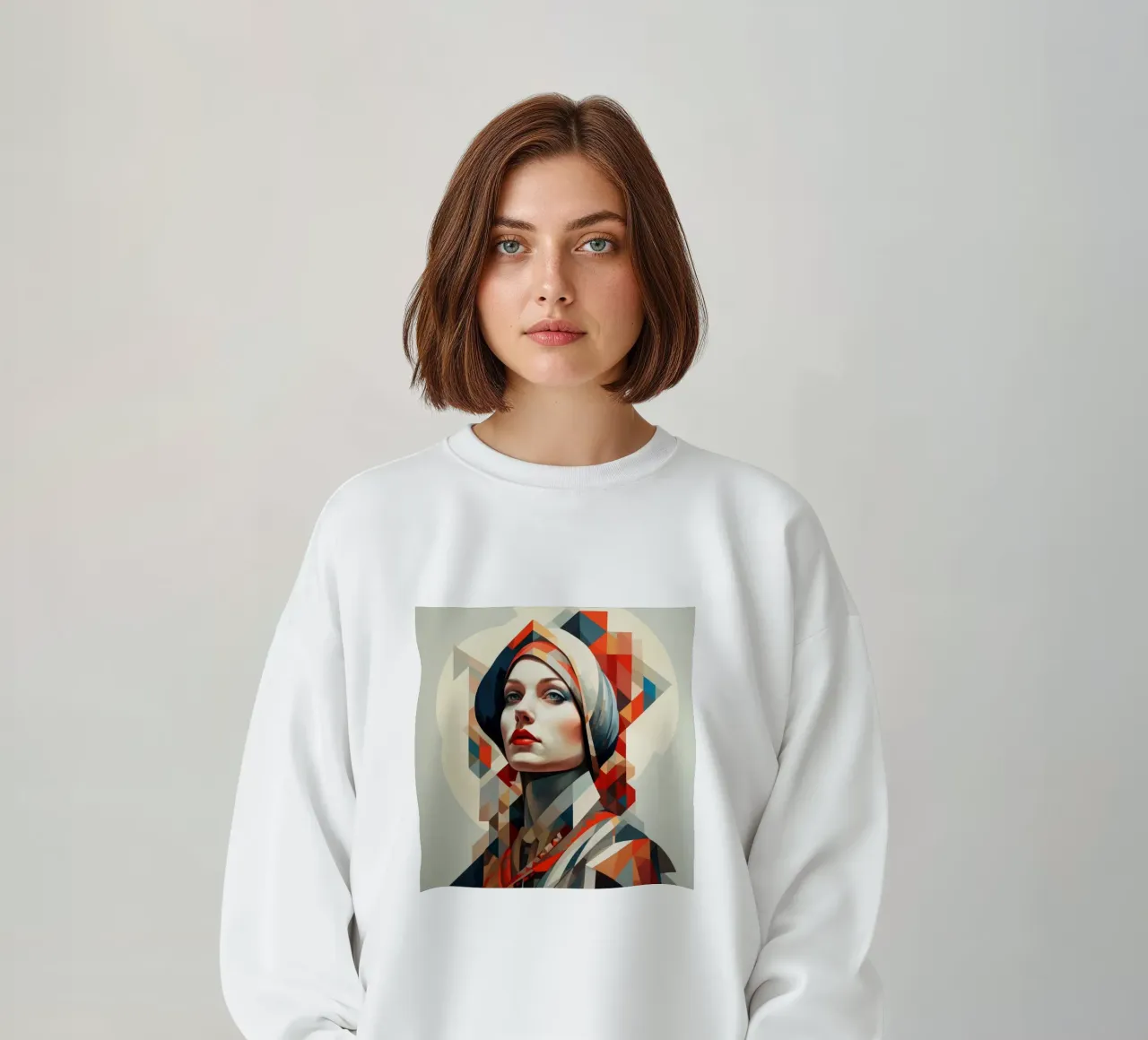 Polaca geométrica sudadera de Artful Muse