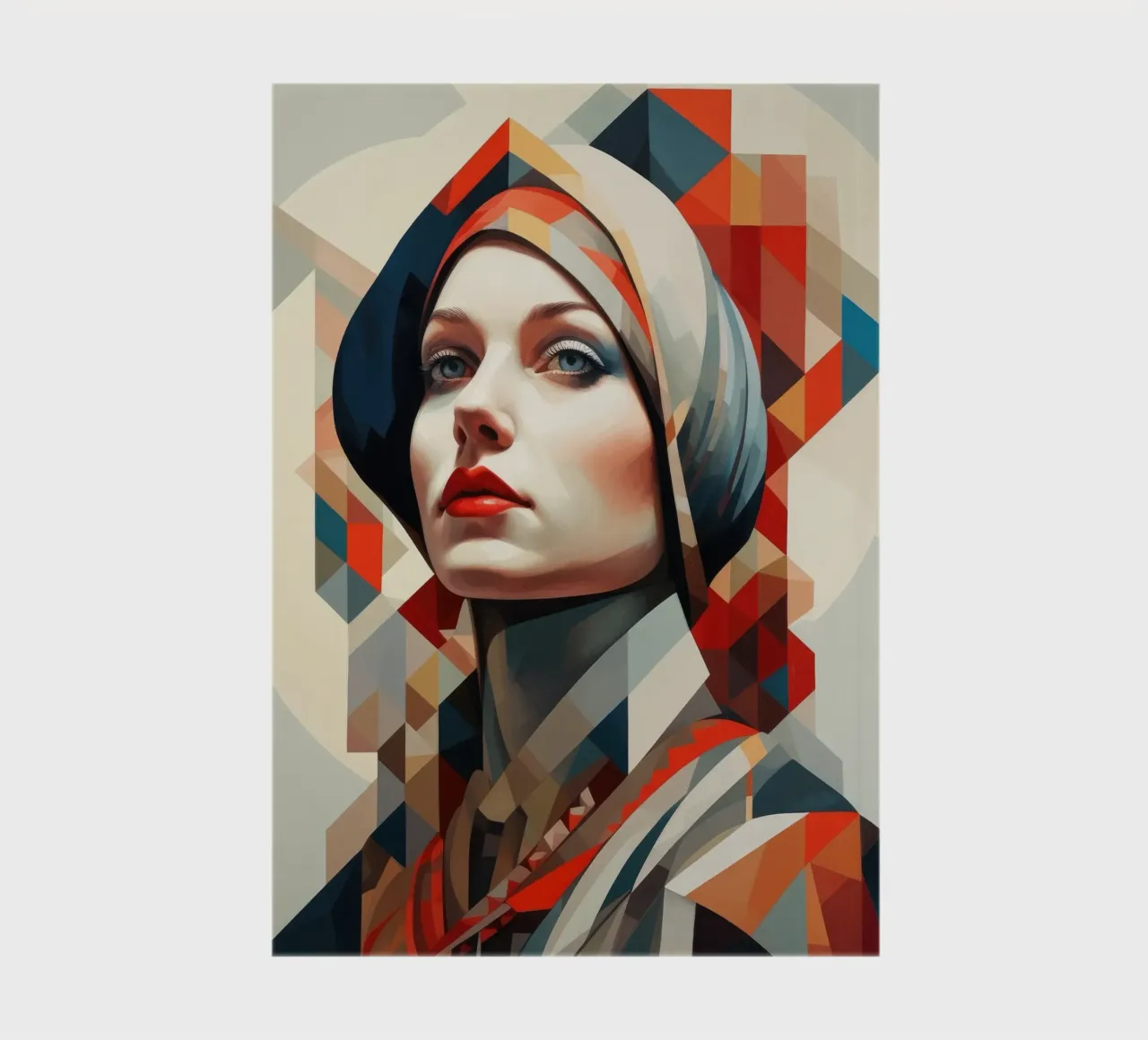 Geometric Polish Woman notebook by Artful Muse