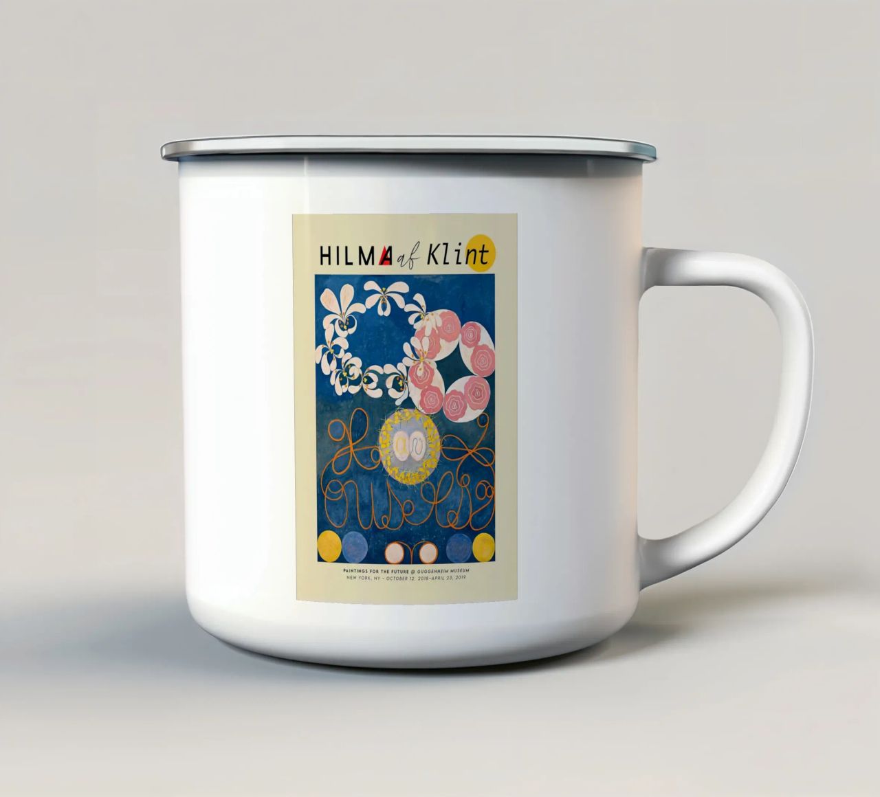 Hilma Af Klint - The Ten Largest (No.1) enamel mug by Kimtoth Skrzypek