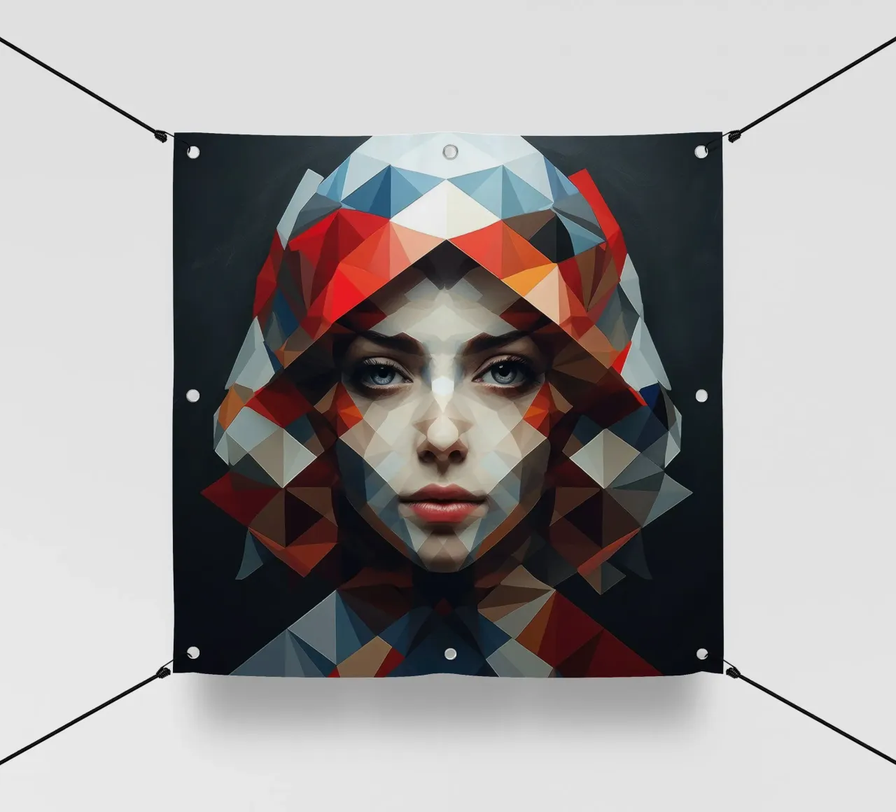 Donna russa geometrica telo in pvc da Artful Muse